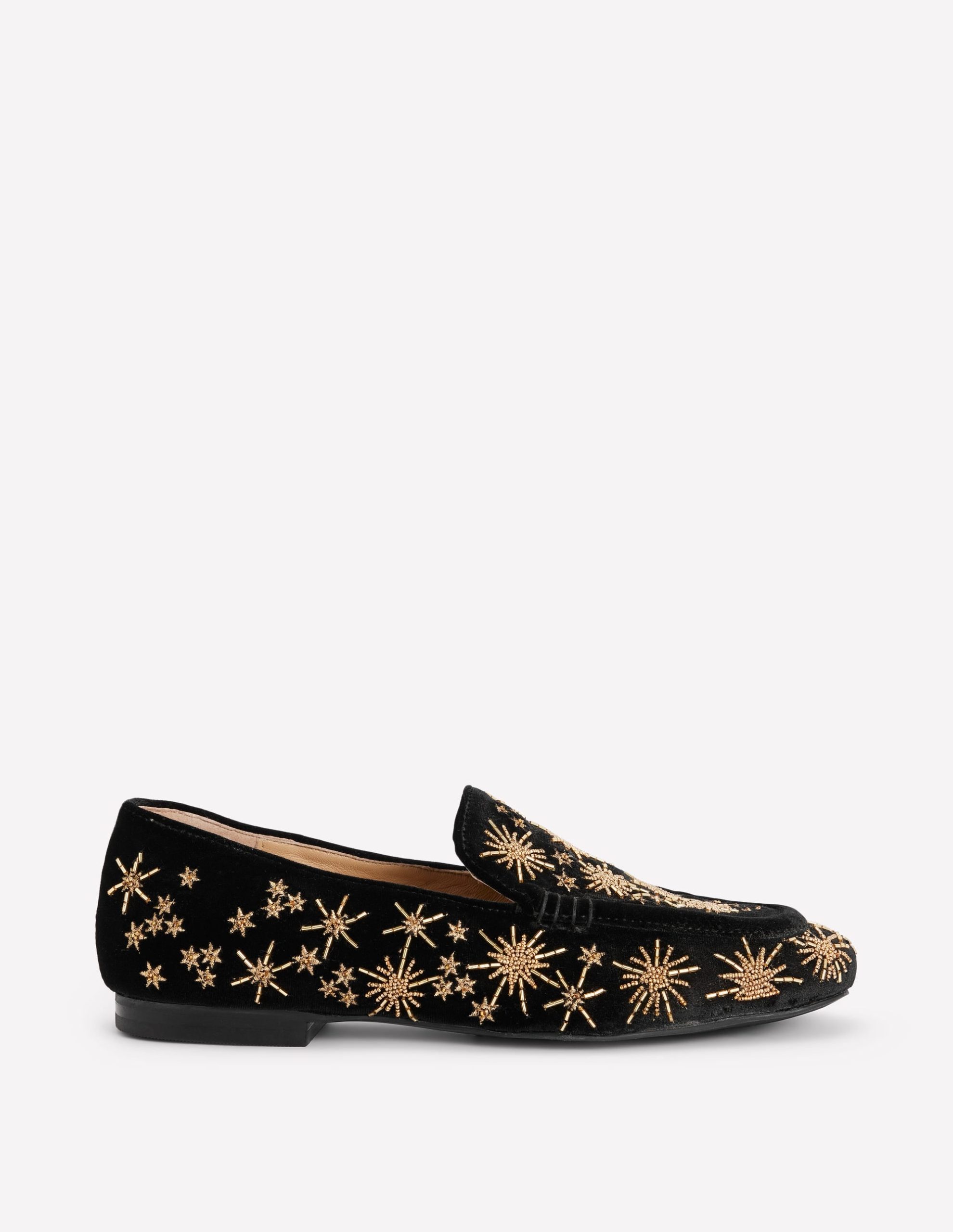 Dinah Embellished Loafers-Black. Gold Stars - Image 2
