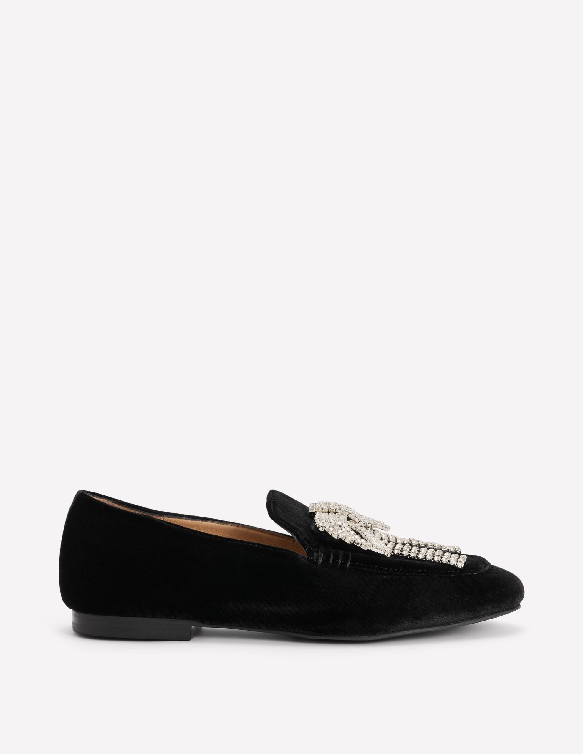Dinah Embellished Loafers-Black. Sparkle Bows - Image 2