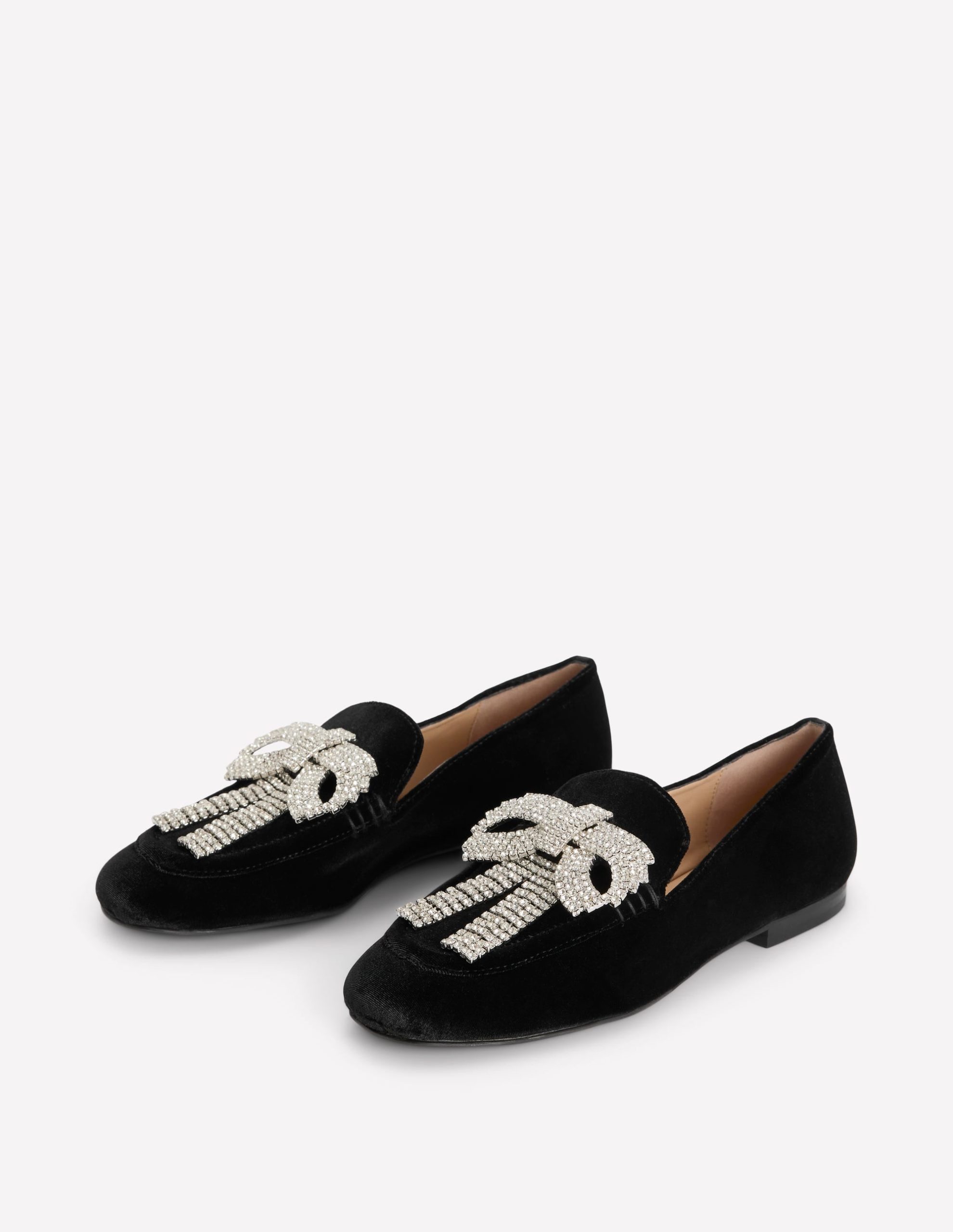 Dinah Embellished Loafers-Black. Sparkle Bows - Image 3