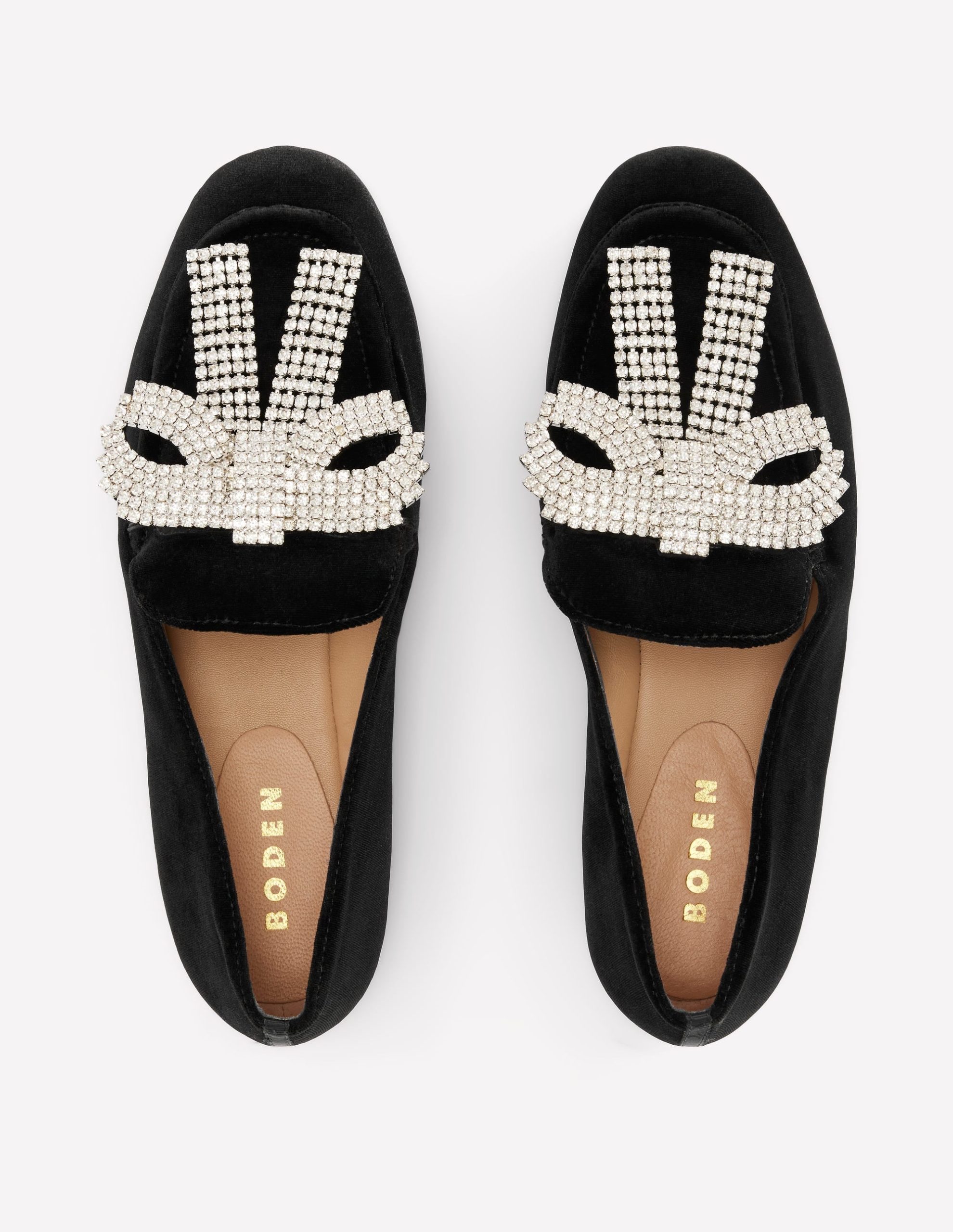 Dinah Embellished Loafers-Black. Sparkle Bows - Image 5