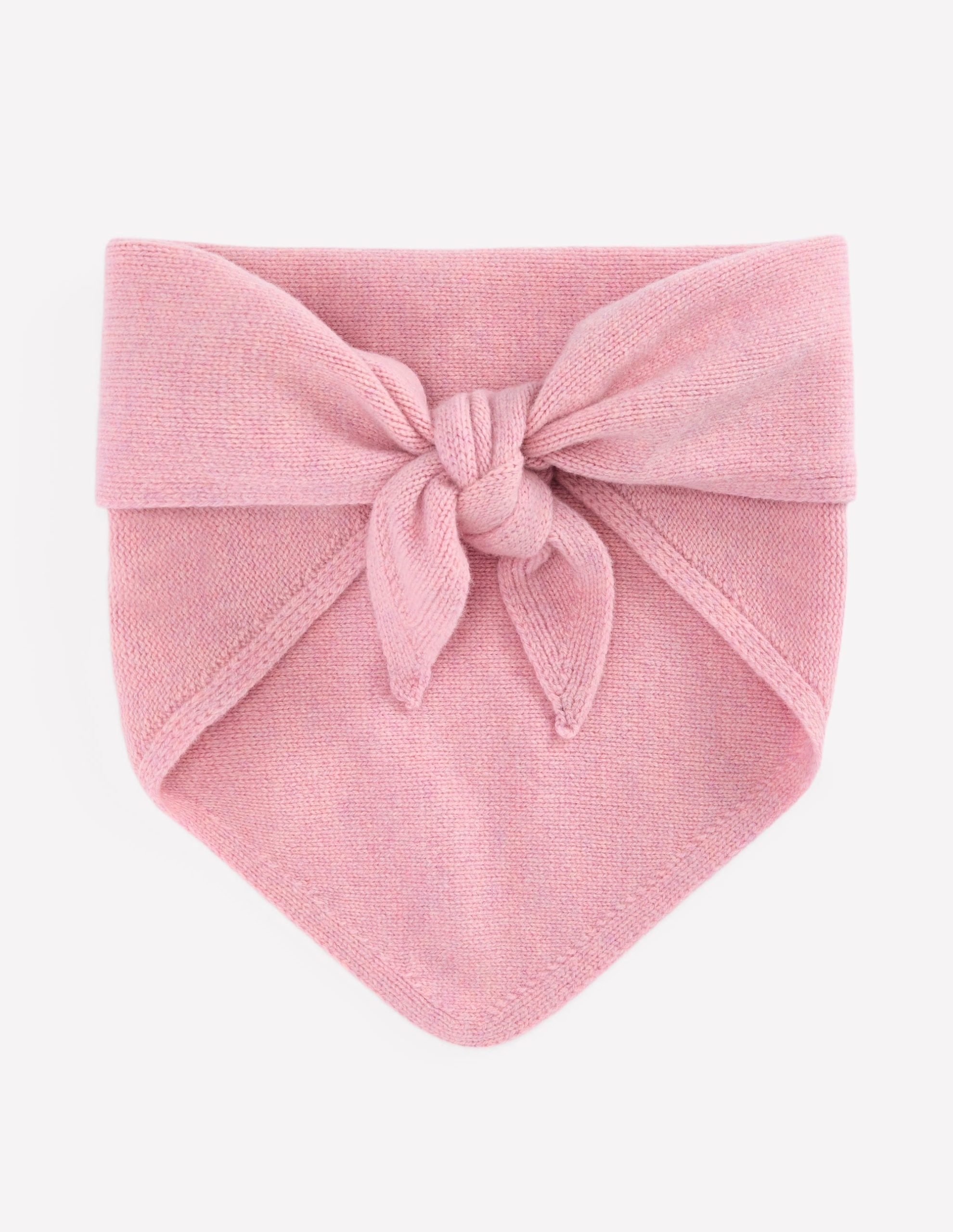Merino Knitted Neckerchief-Blush Pink