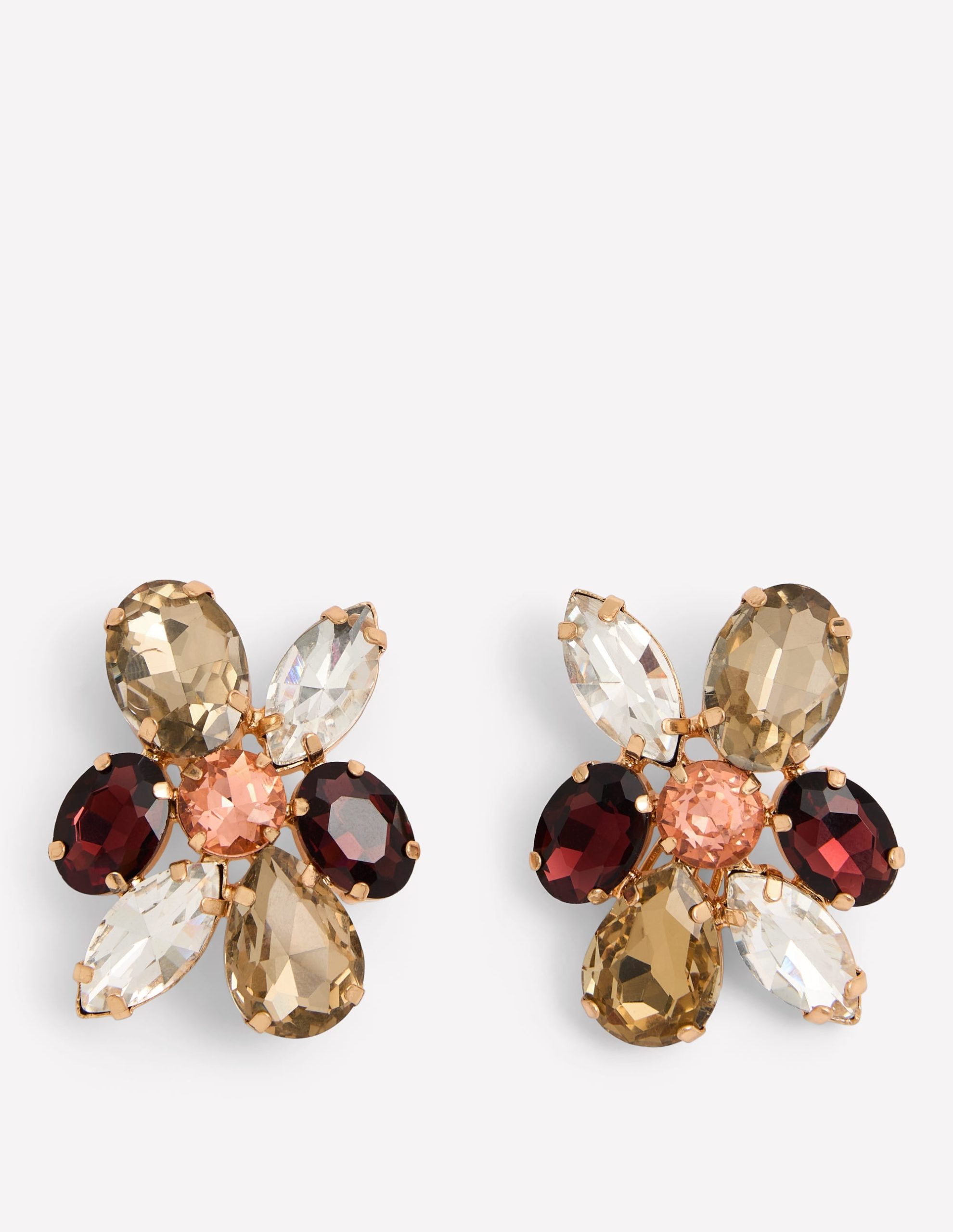 Statement Cluster Studs-Red Multi