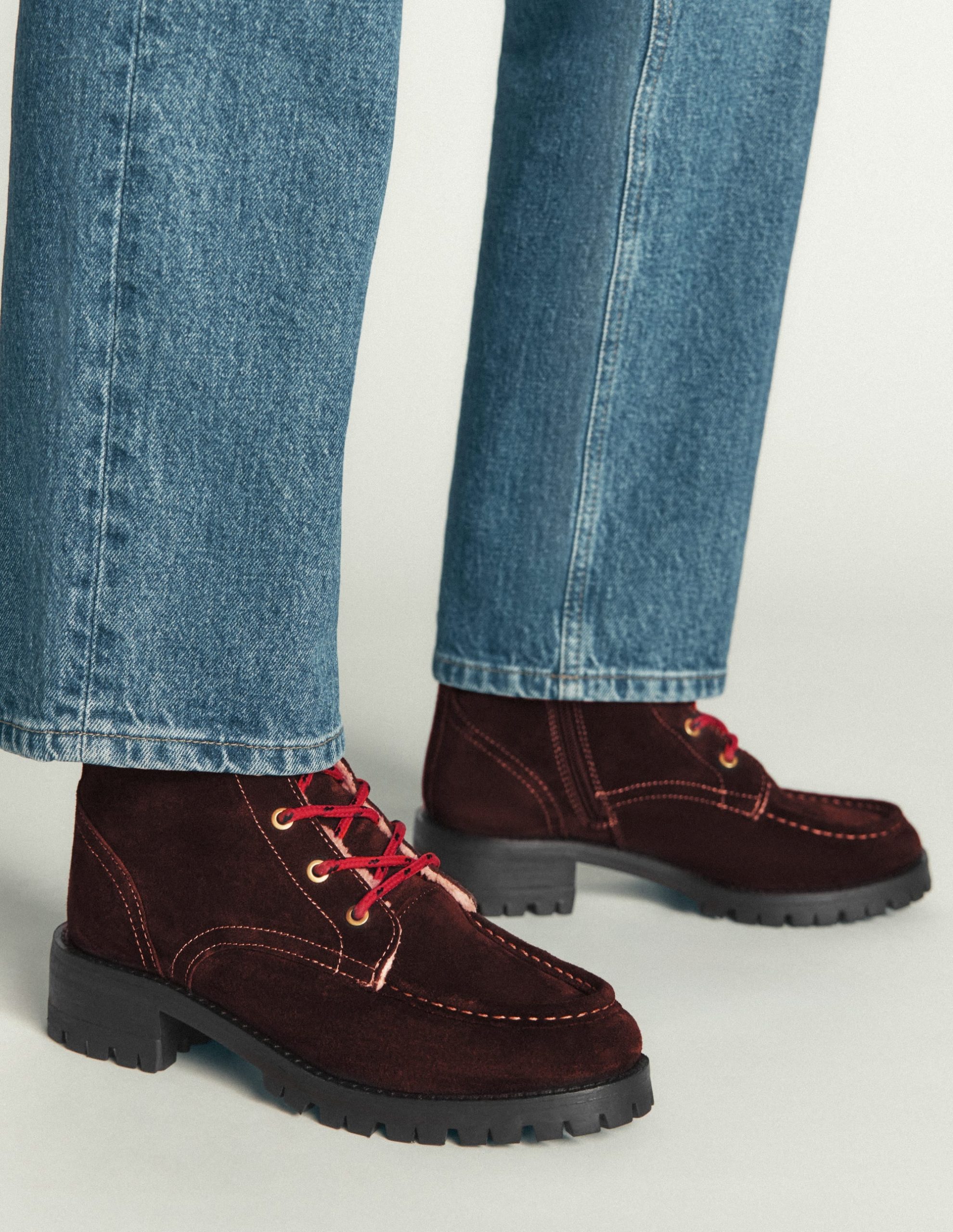 Cosy Lace Up Boots-Bitter Chocolate