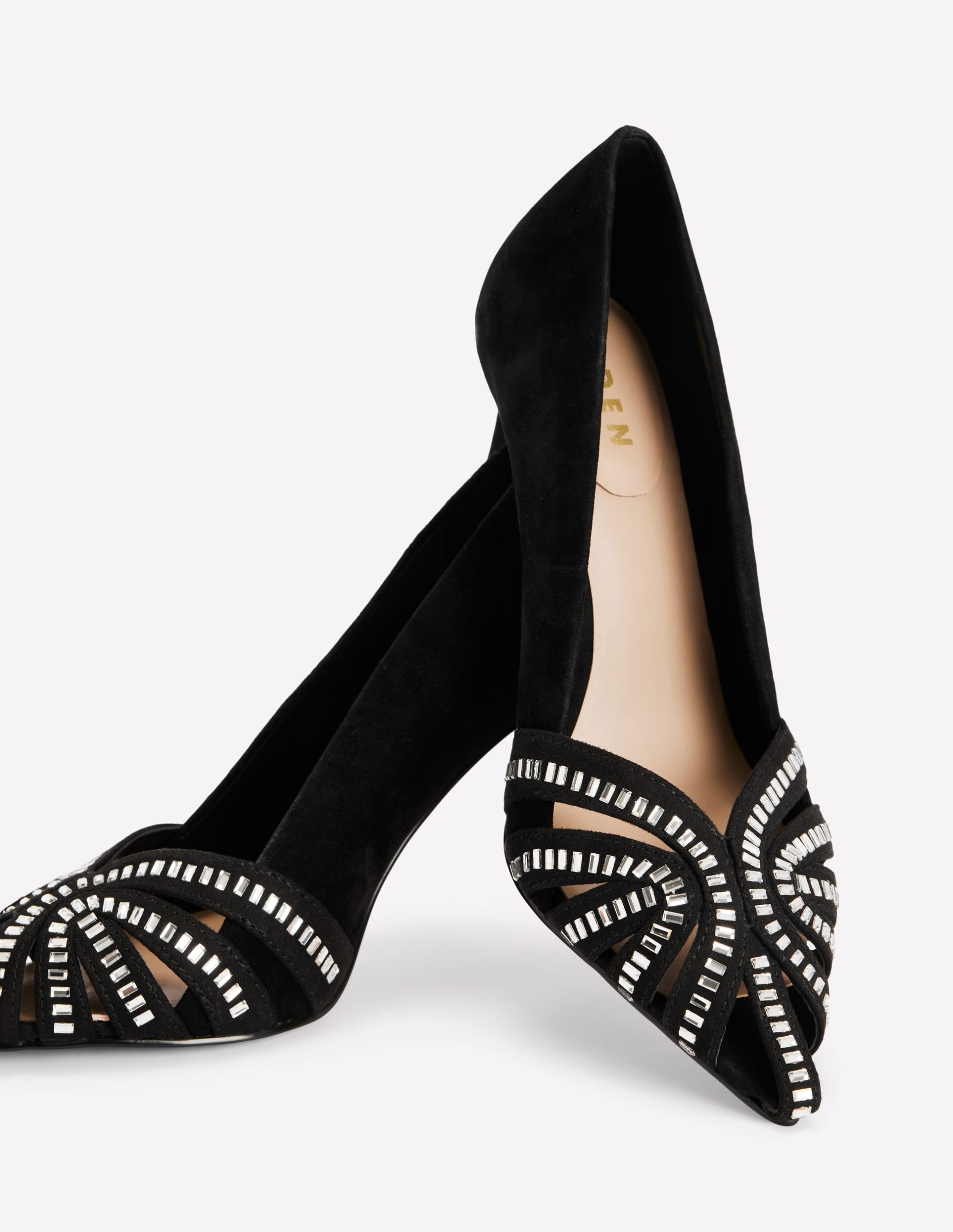 Caged Court Shoes-Black - Image 4