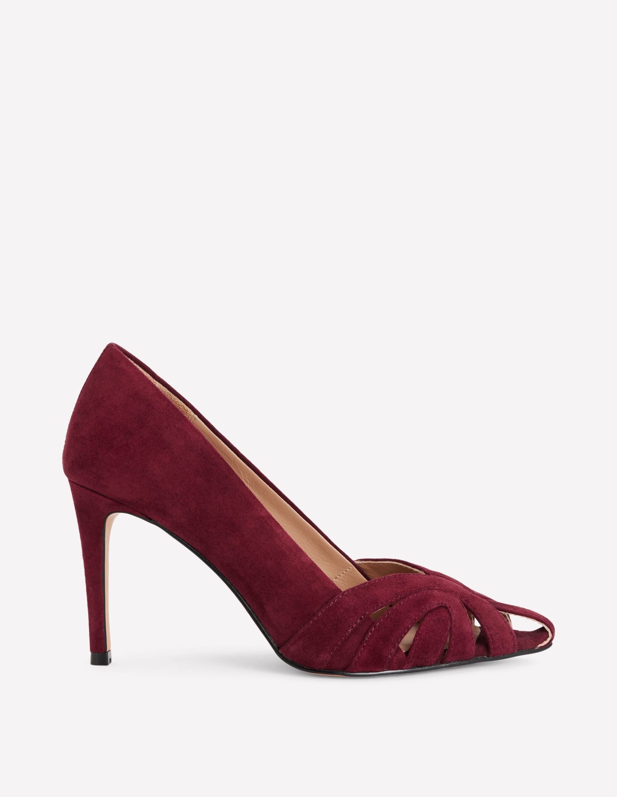 Caged Court Shoes-Deep Burgundy - Image 2