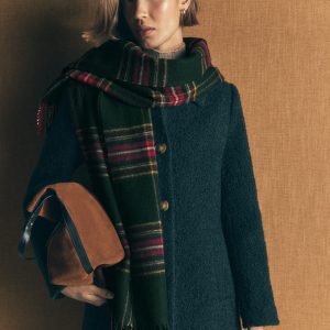 Wool Blanket Scarf-Tartan