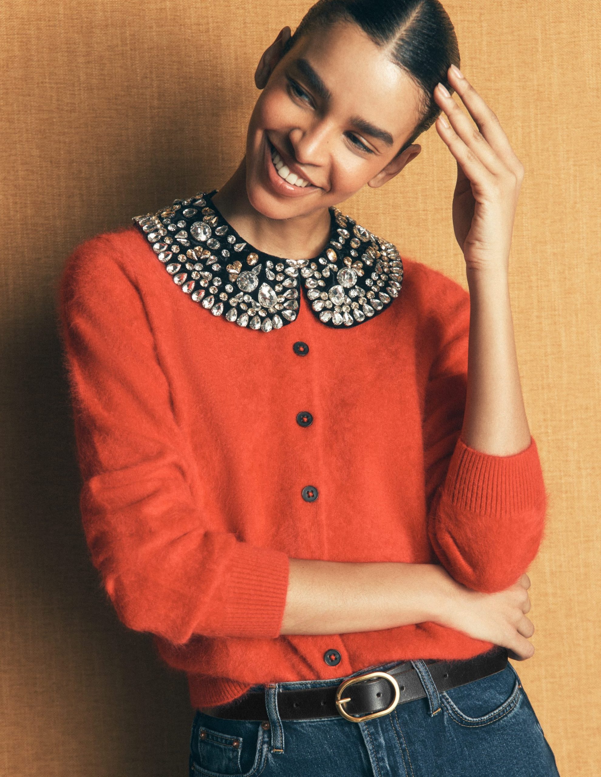 Embellished Collar-Black Sparkle