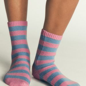 Cosy Knit Socks-Stripe