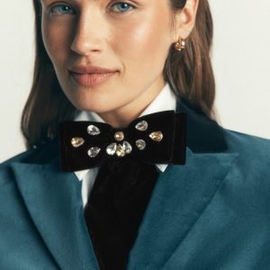 Embellished Bow-Black