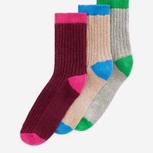 Short Ribbed Socks-Multi