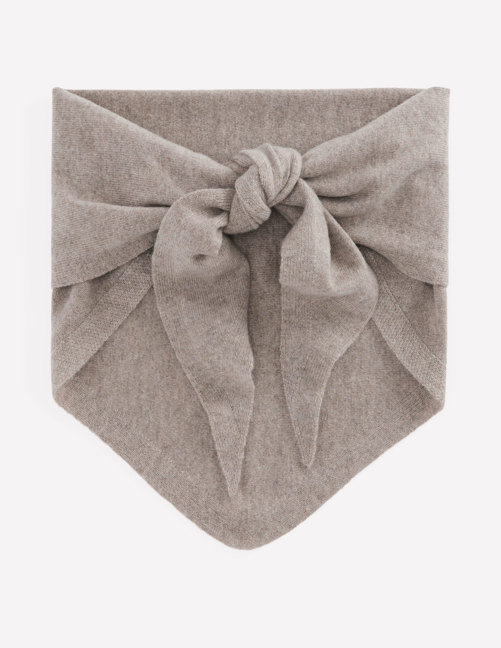 Large Cashmere Neckerchief-Mink Melange - Image 3