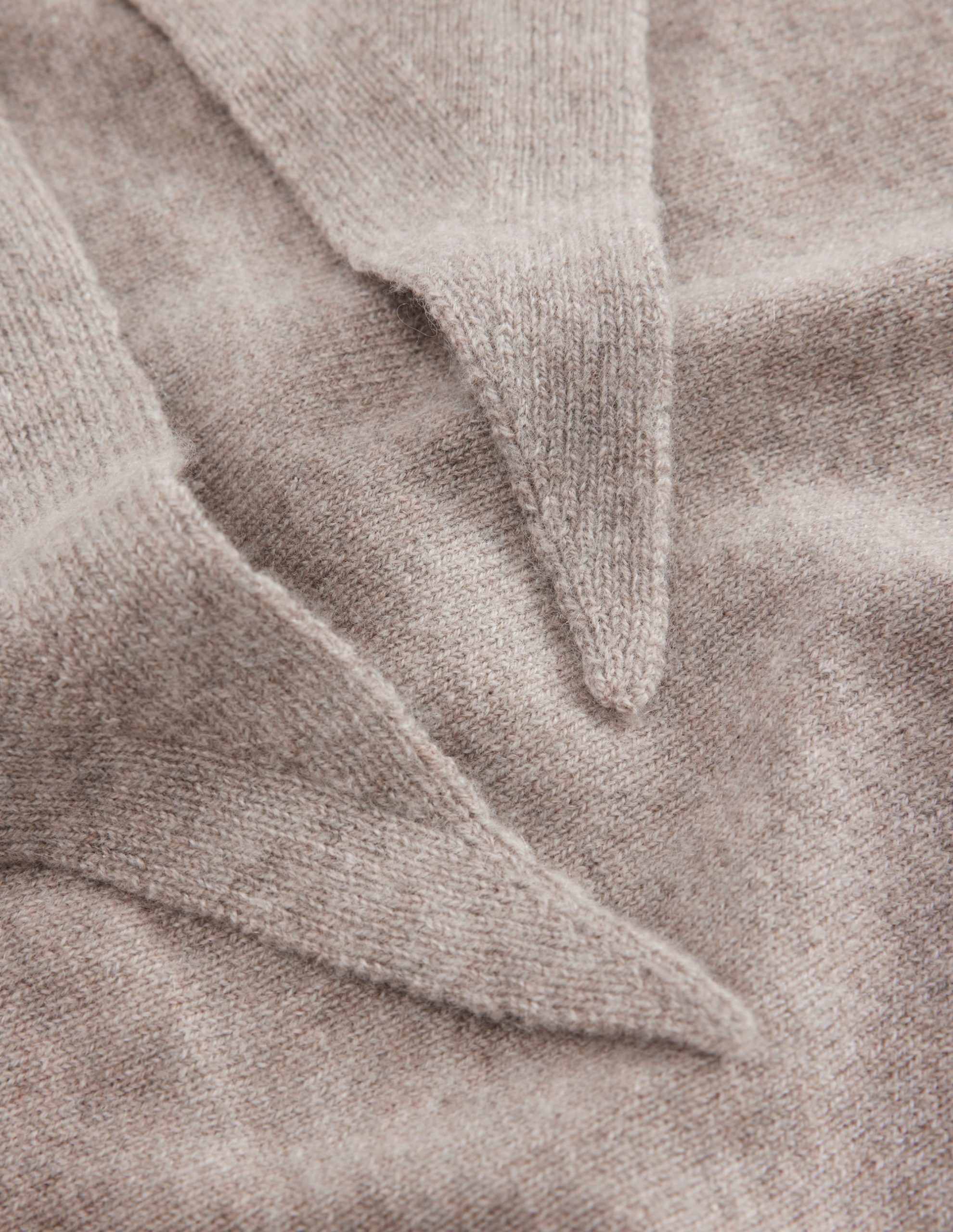 Large Cashmere Neckerchief-Mink Melange - Image 4