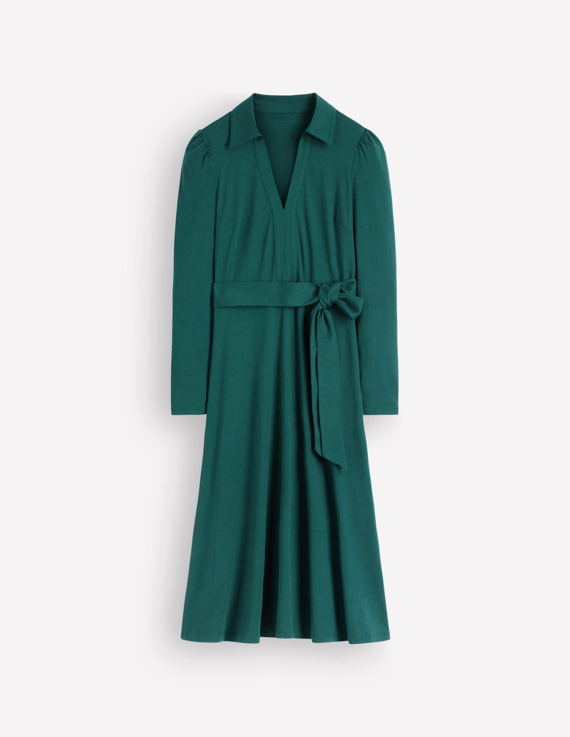 Imogen Collared Jersey Dress-Sea Moss - Image 6