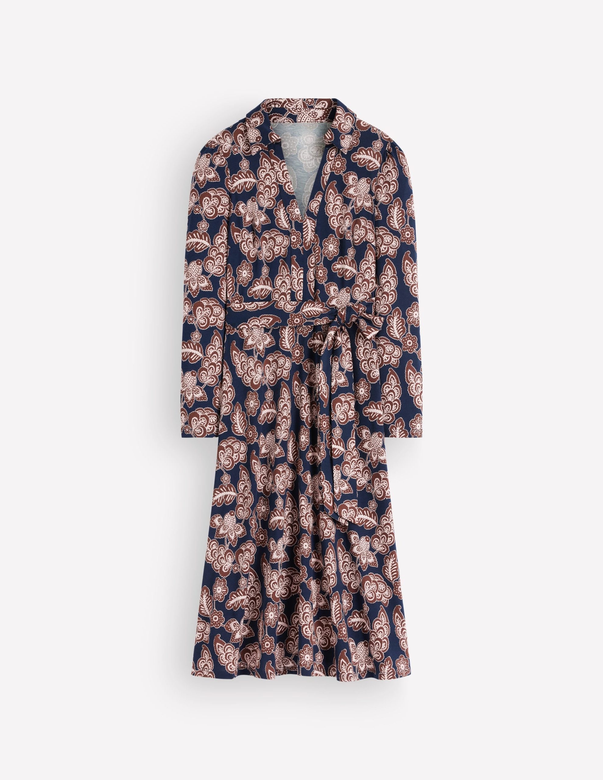 Imogen Collared Jersey Dress-Navy. Tickled Meadows - Image 5