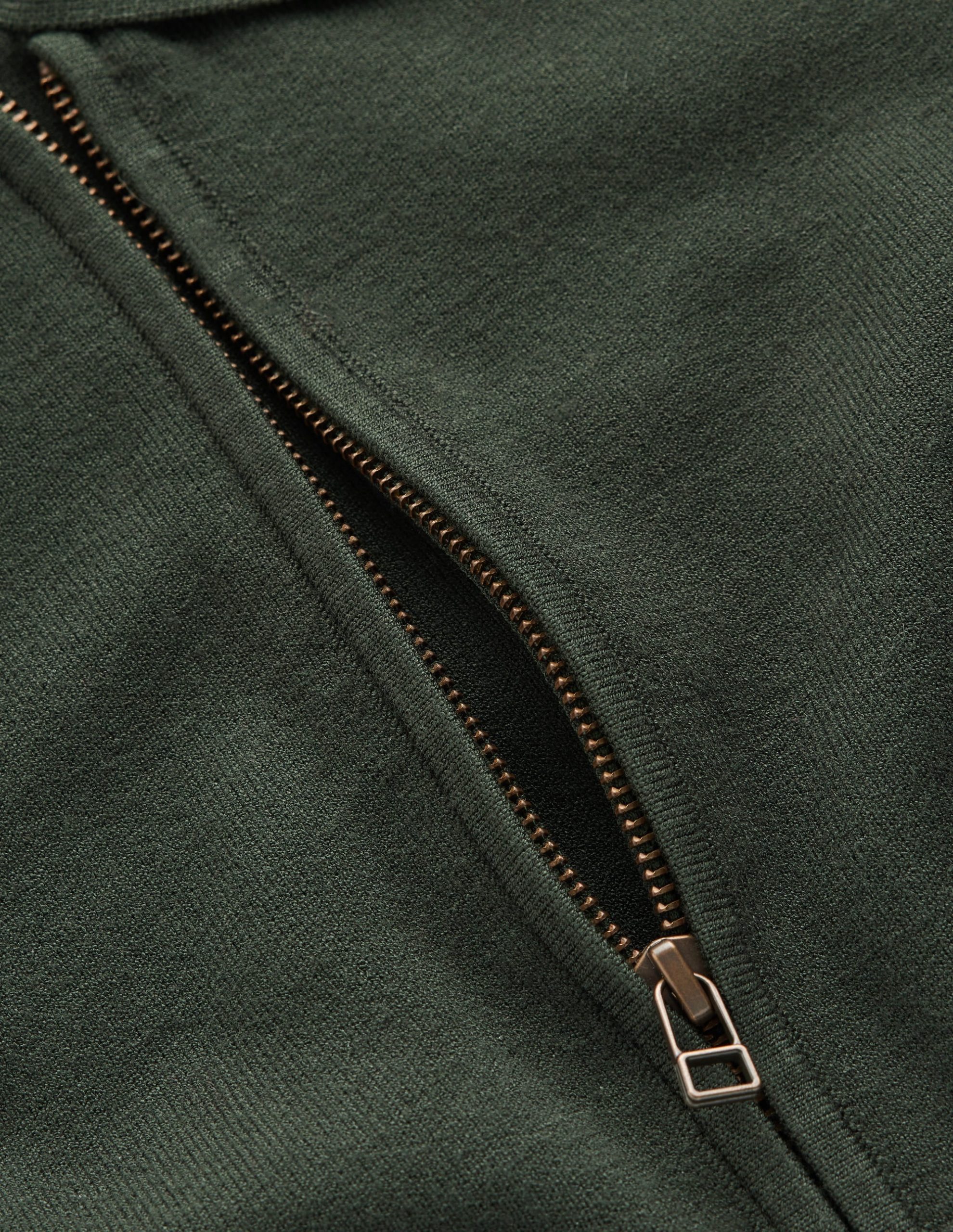 Fiona Zip Front Knitted Dress-Hunter Green - Image 7
