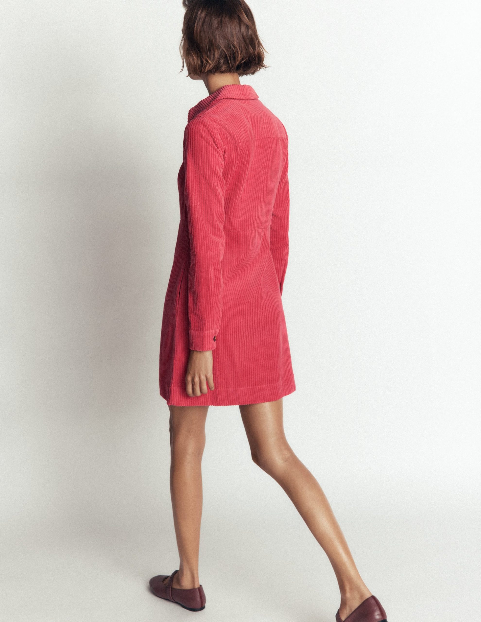 Bronte Cord Short Dress-Cherry Blush - Image 3
