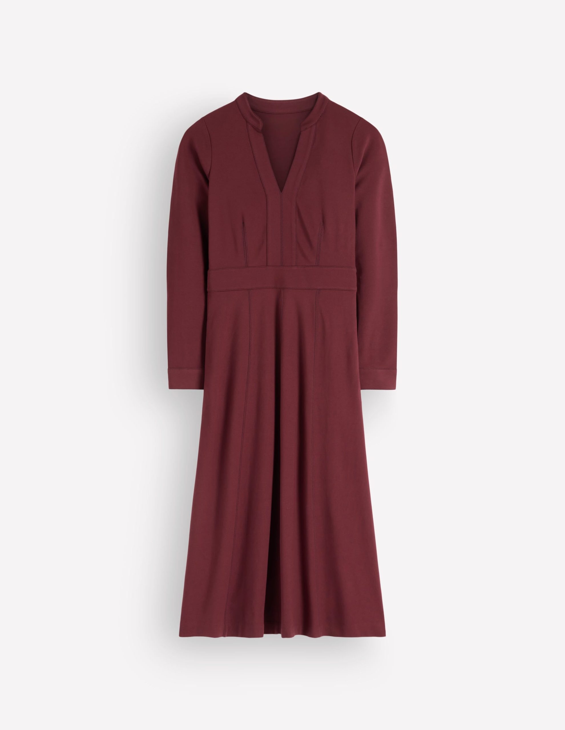Alex Ponte Contrast Midi Dress-Chocolate Truffle - Image 5