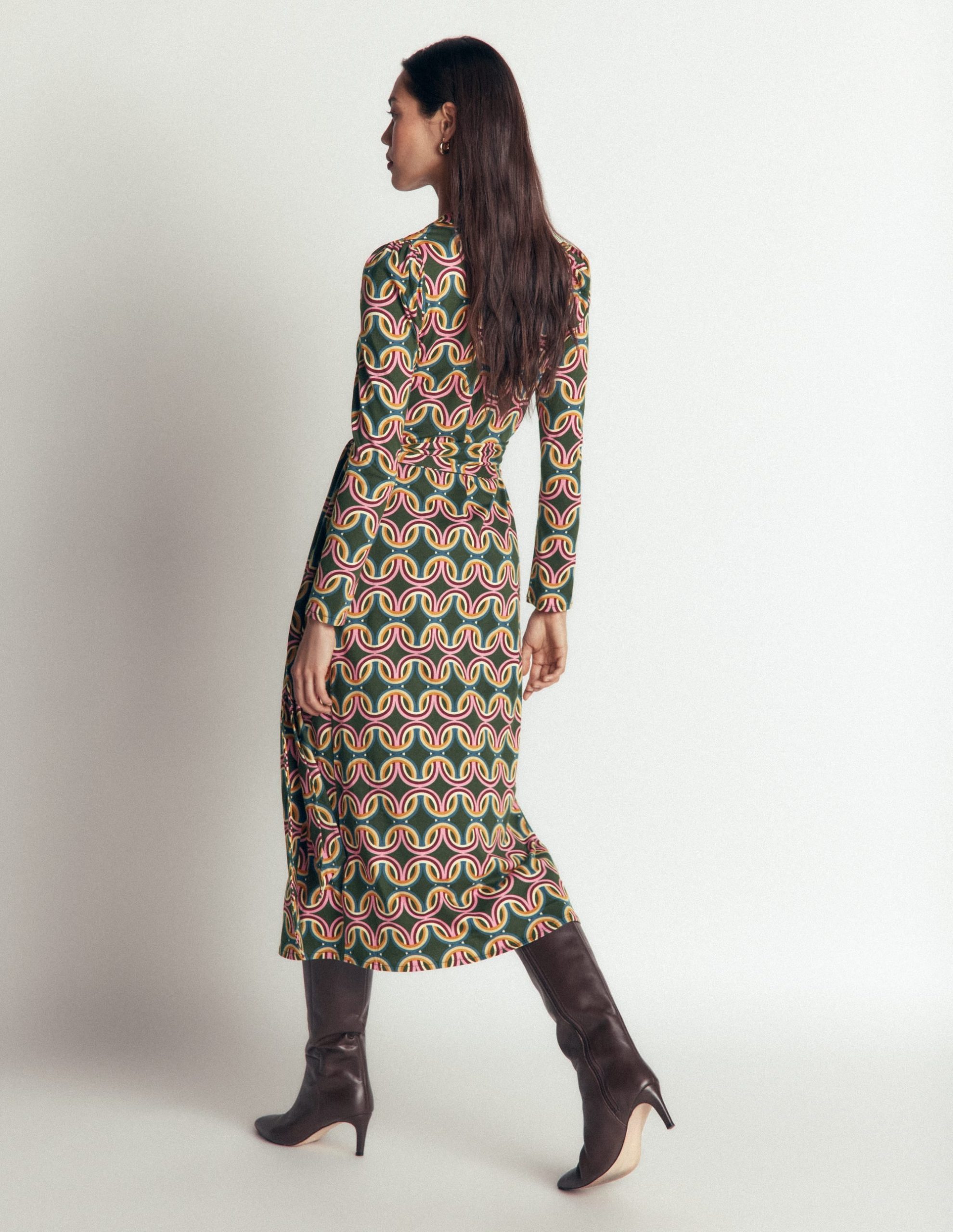 Honor Column Jersey Midi Dress-Duffle Bag. Geo Parade - Image 3