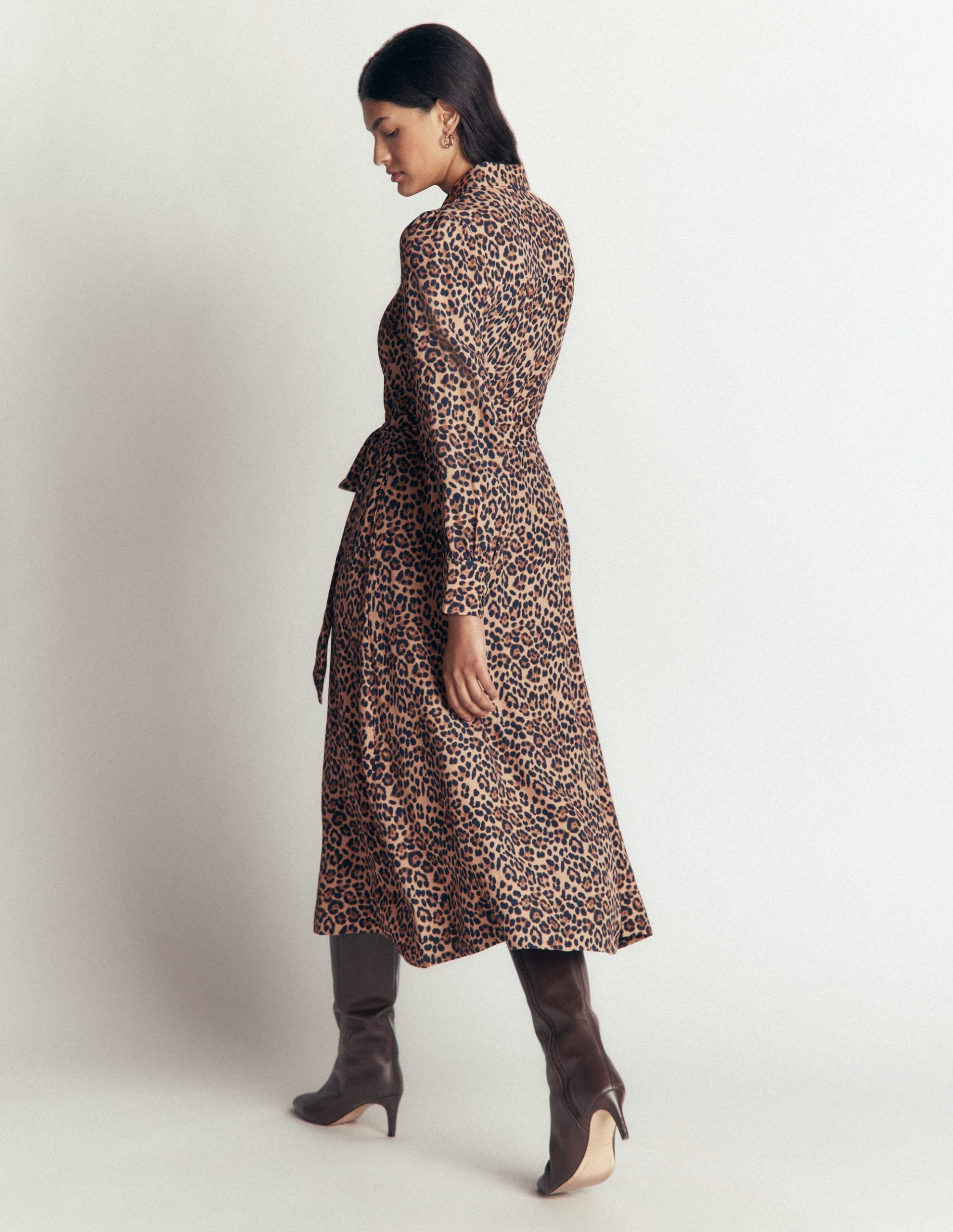 Maeve Occasion Shirt Dress-Animal Print - Image 3
