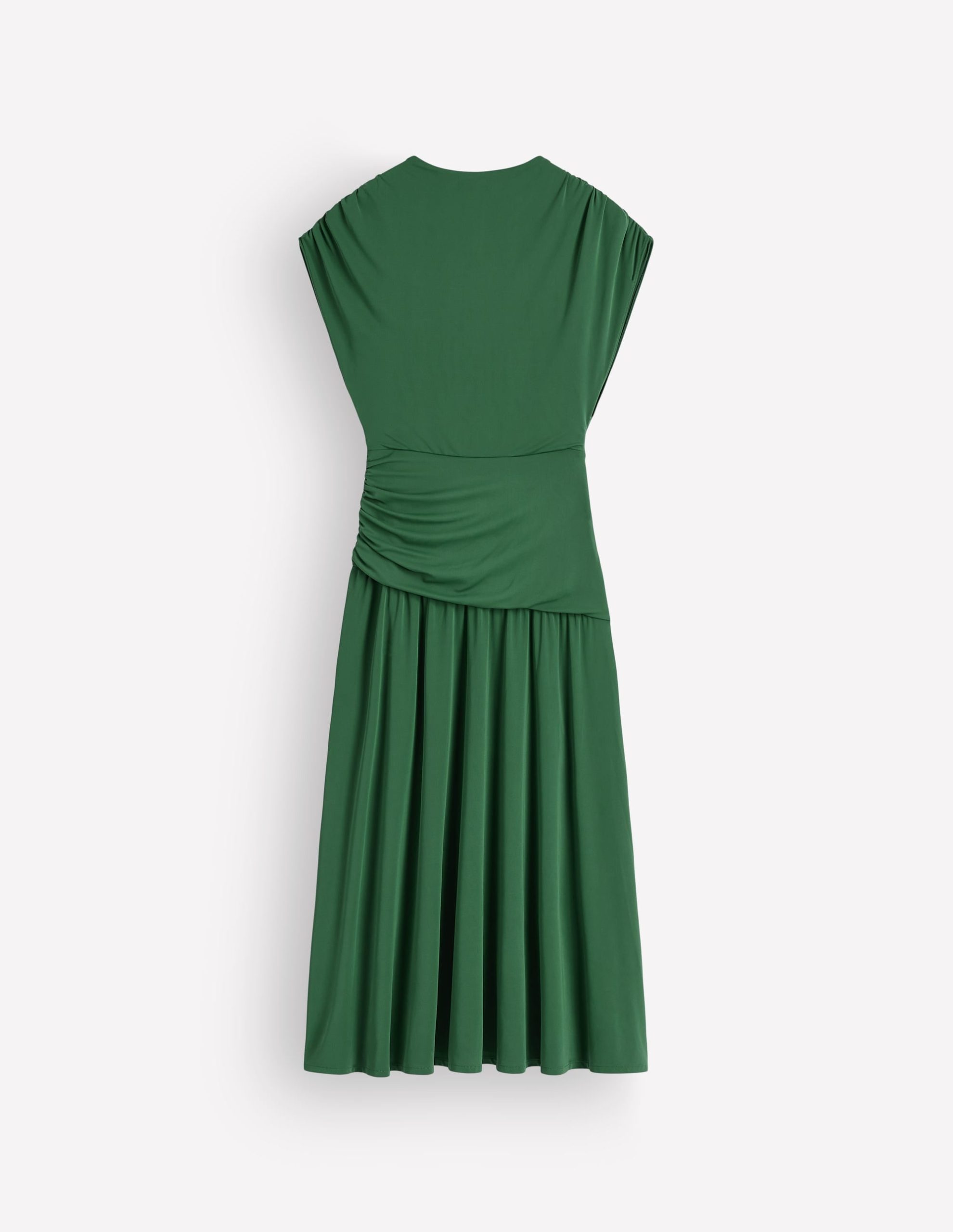 Drape Jersey Crepe Maxi Dress-Hunter Green - Image 9
