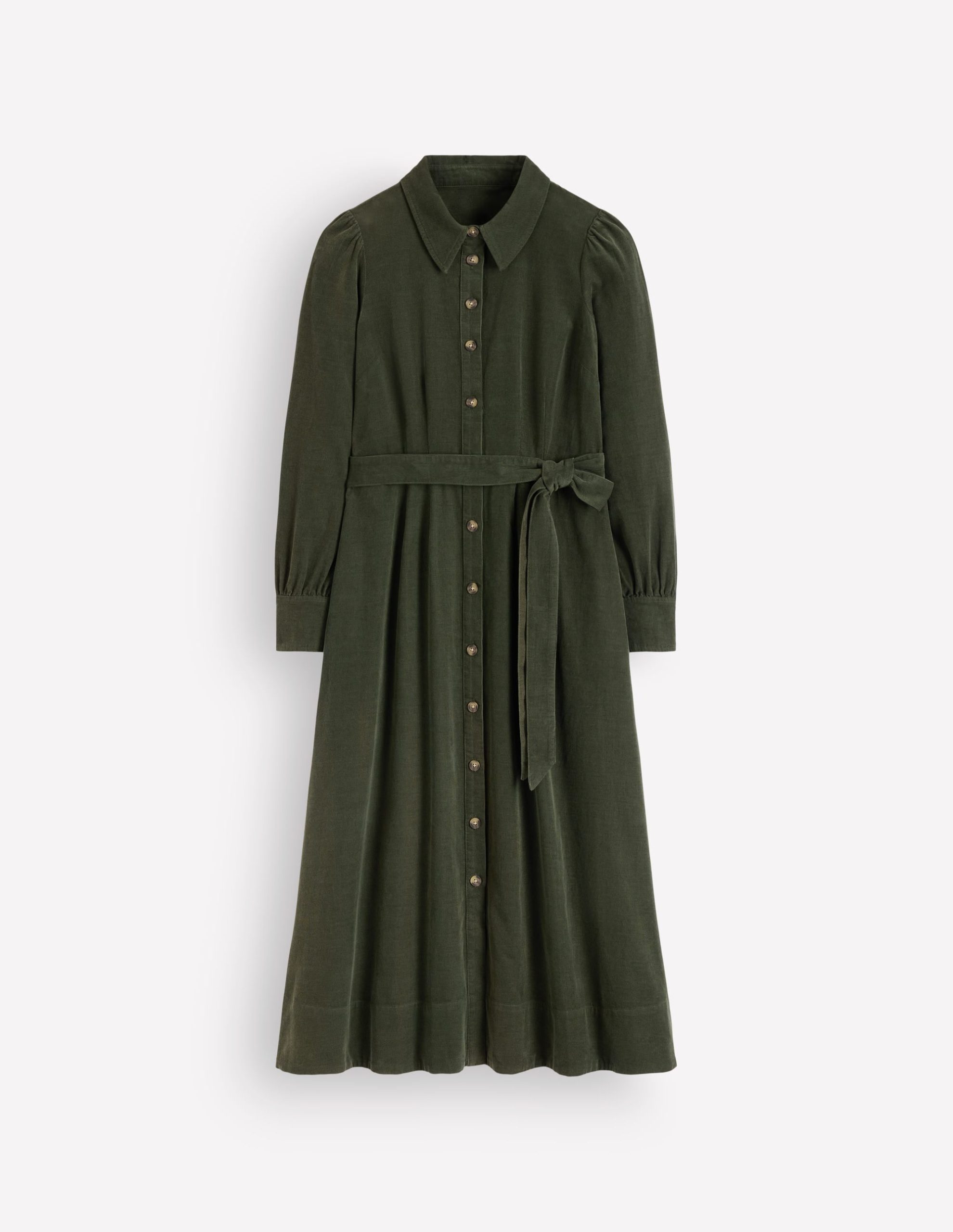Maeve Cord Midi Shirt Dress-Forest Glade - Image 5