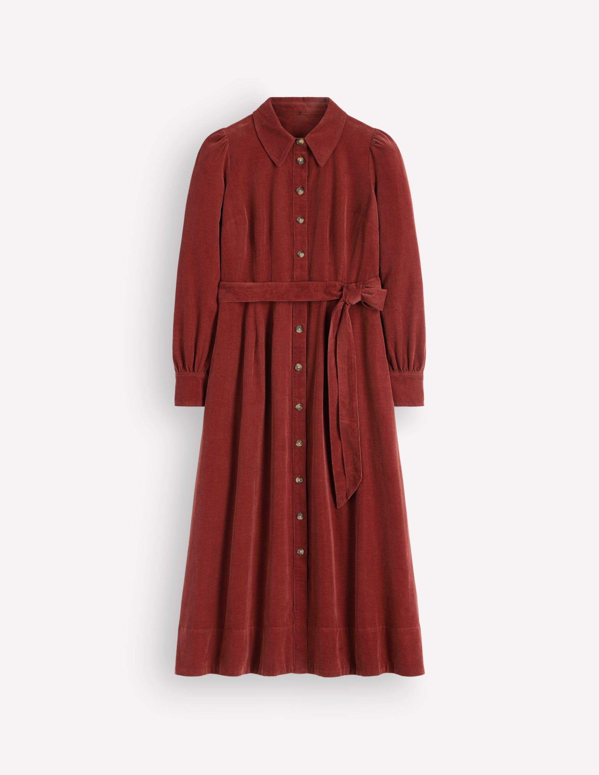 Maeve Cord Midi Shirt Dress-Spiced Apple - Image 5