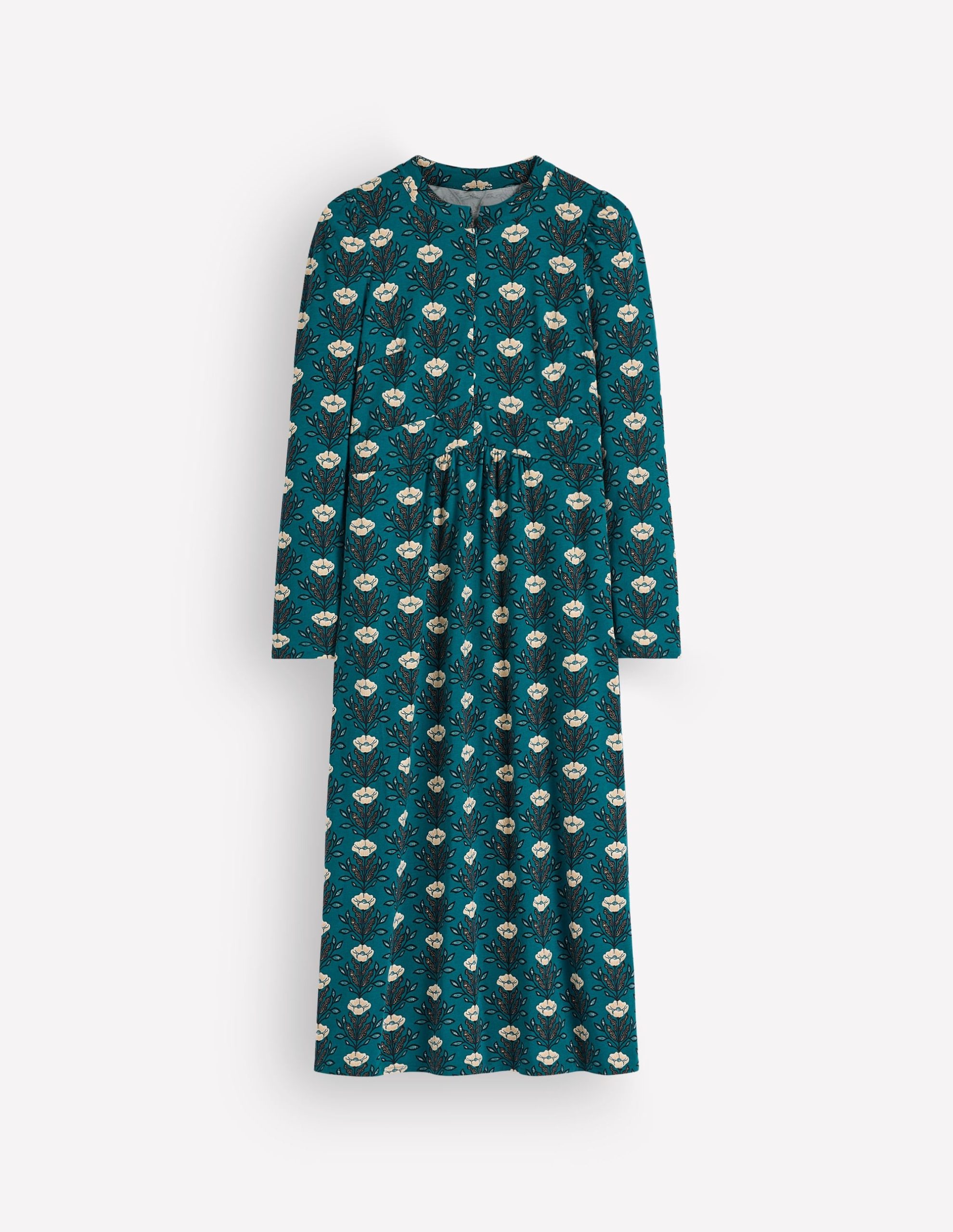 Hope Zip Detail Jersey Dress-Storm Blue. Flourishing Buds - Image 5