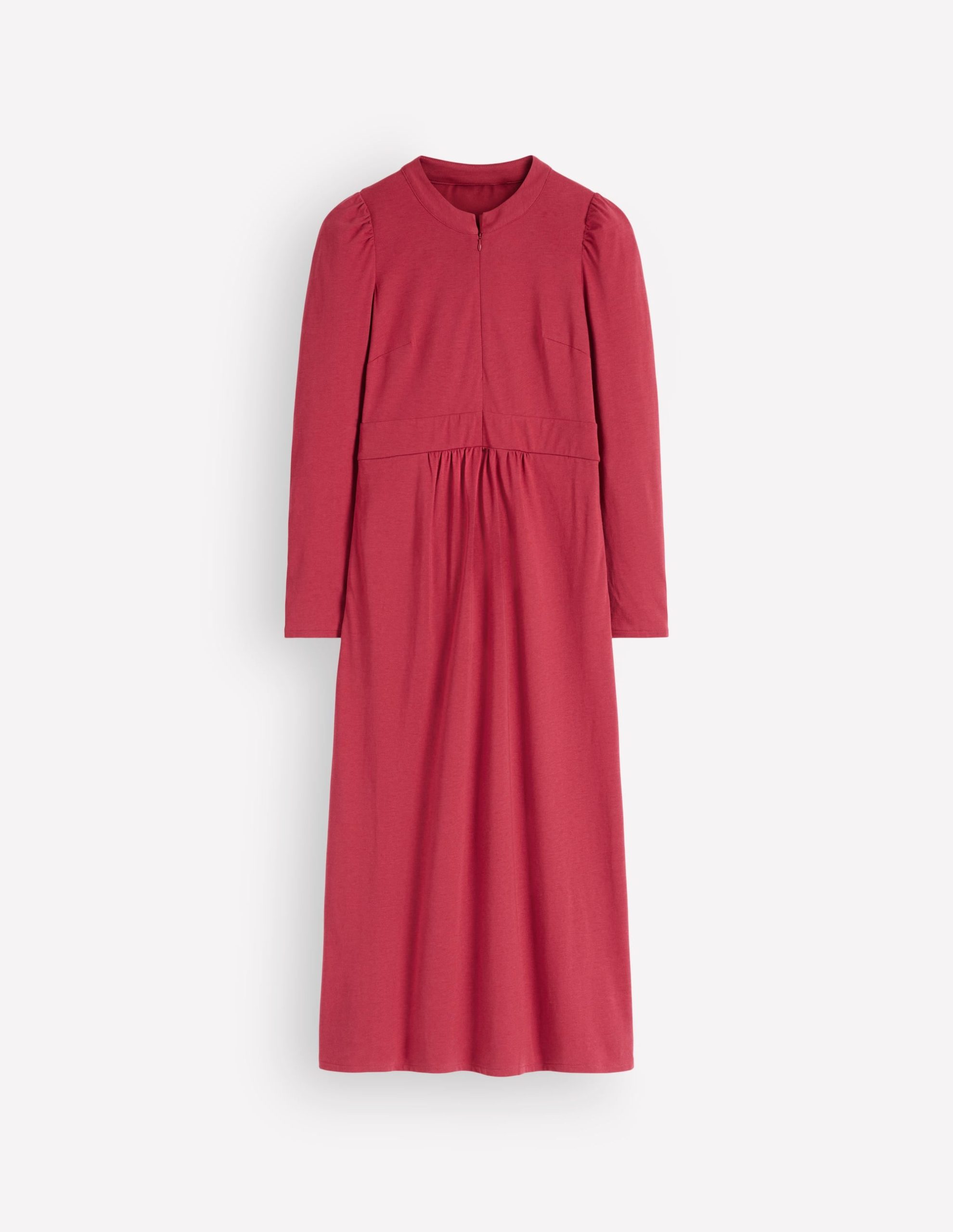 Hope Zip Detail Jersey Dress-Red Earth - Image 5
