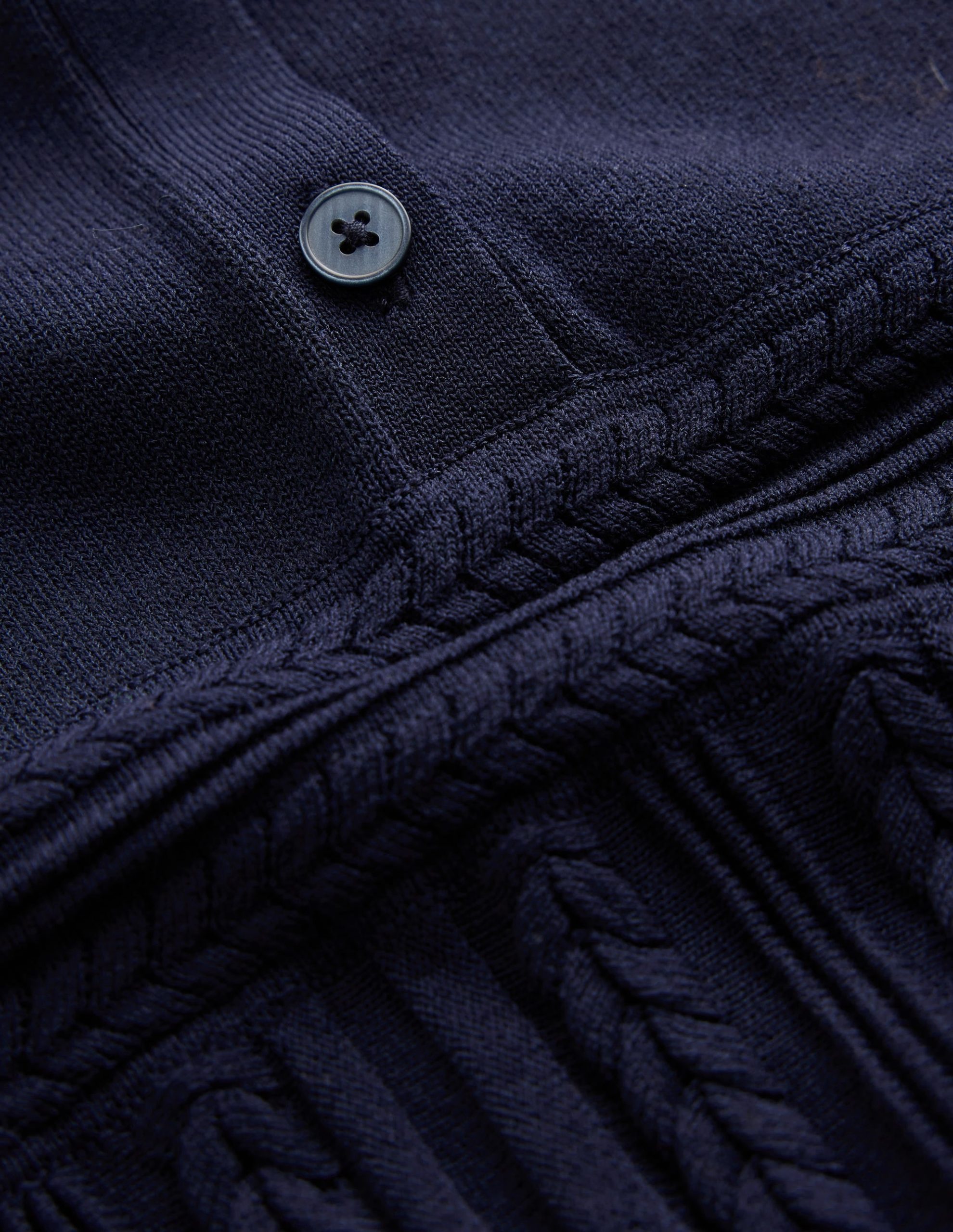 Cable Stitch Knitted Dress-Navy - Image 7