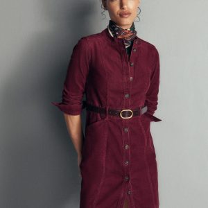 Zara Cord Short Dress-Deep Wisteria