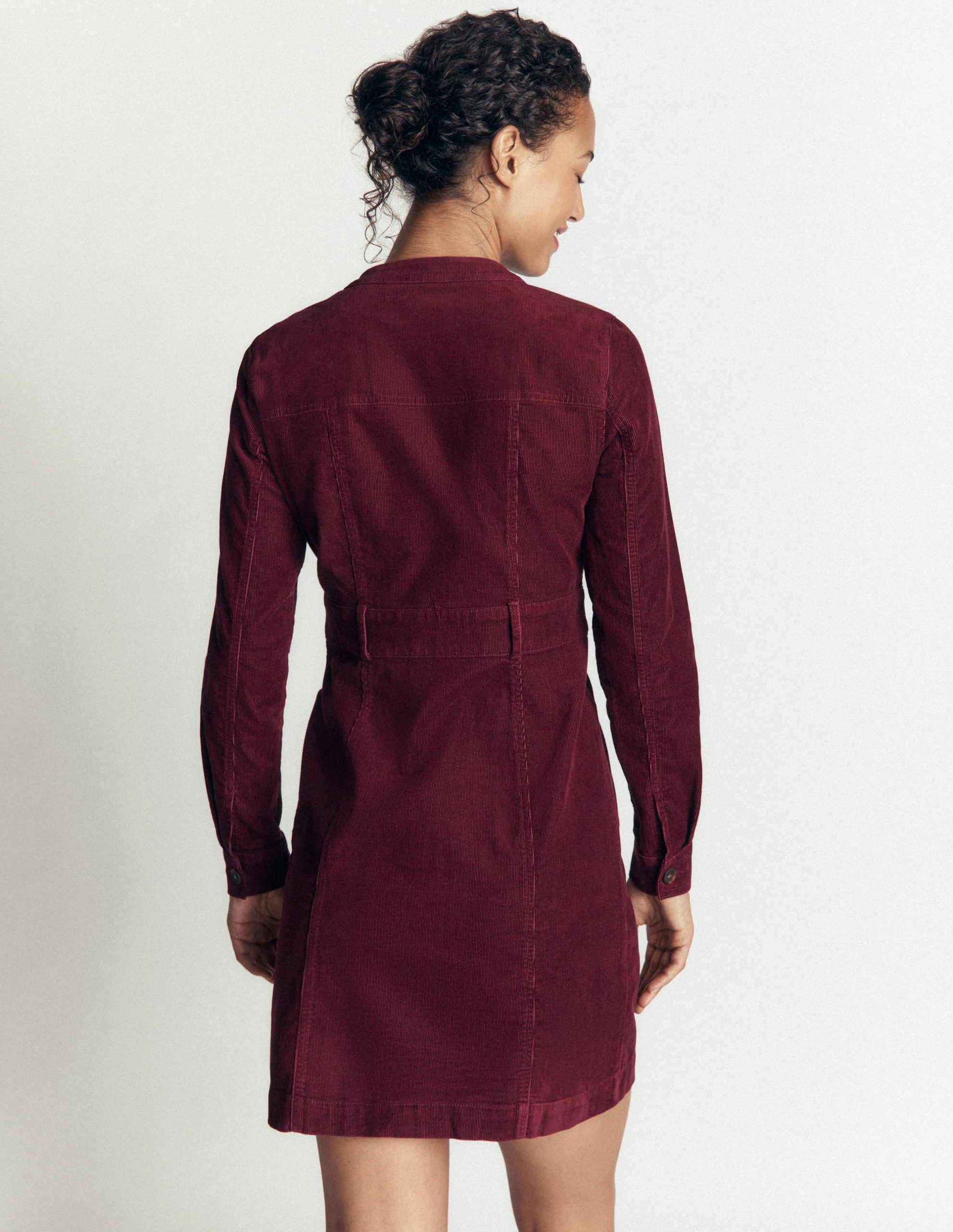 Zara Cord Short Dress-Deep Wisteria - Image 3