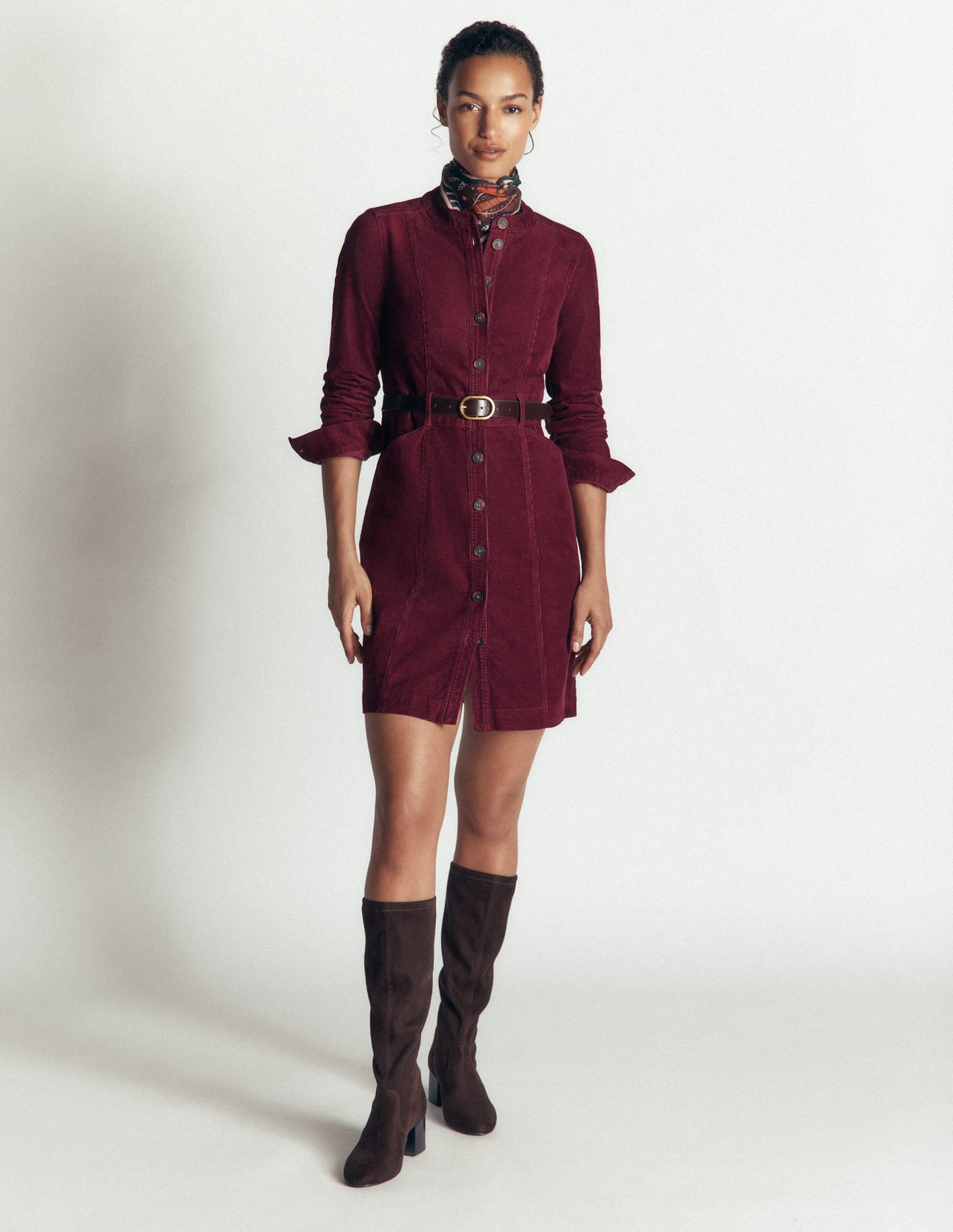 Zara Cord Short Dress-Deep Wisteria - Image 4