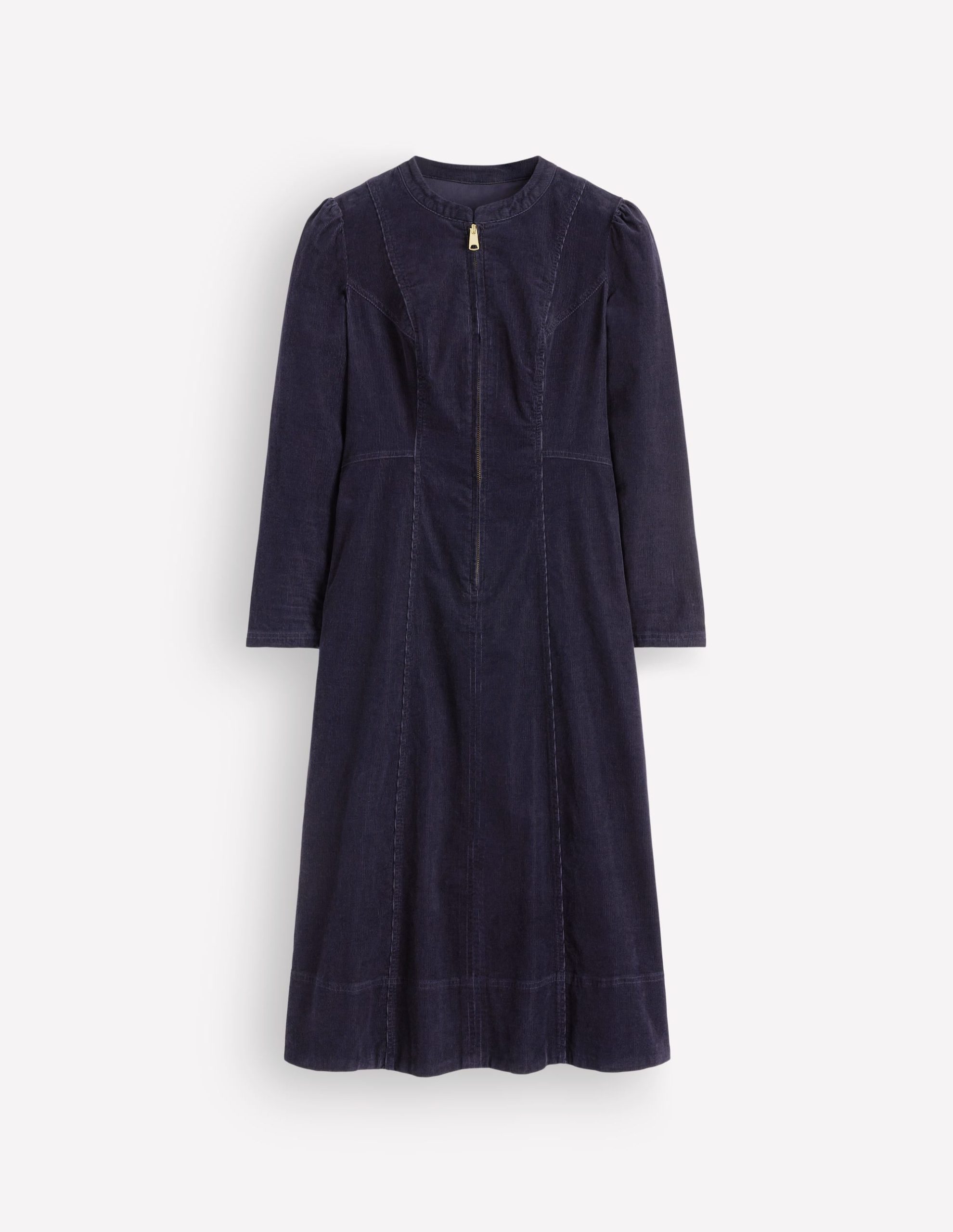 Una Cord Midi Dress-Navy - Image 6