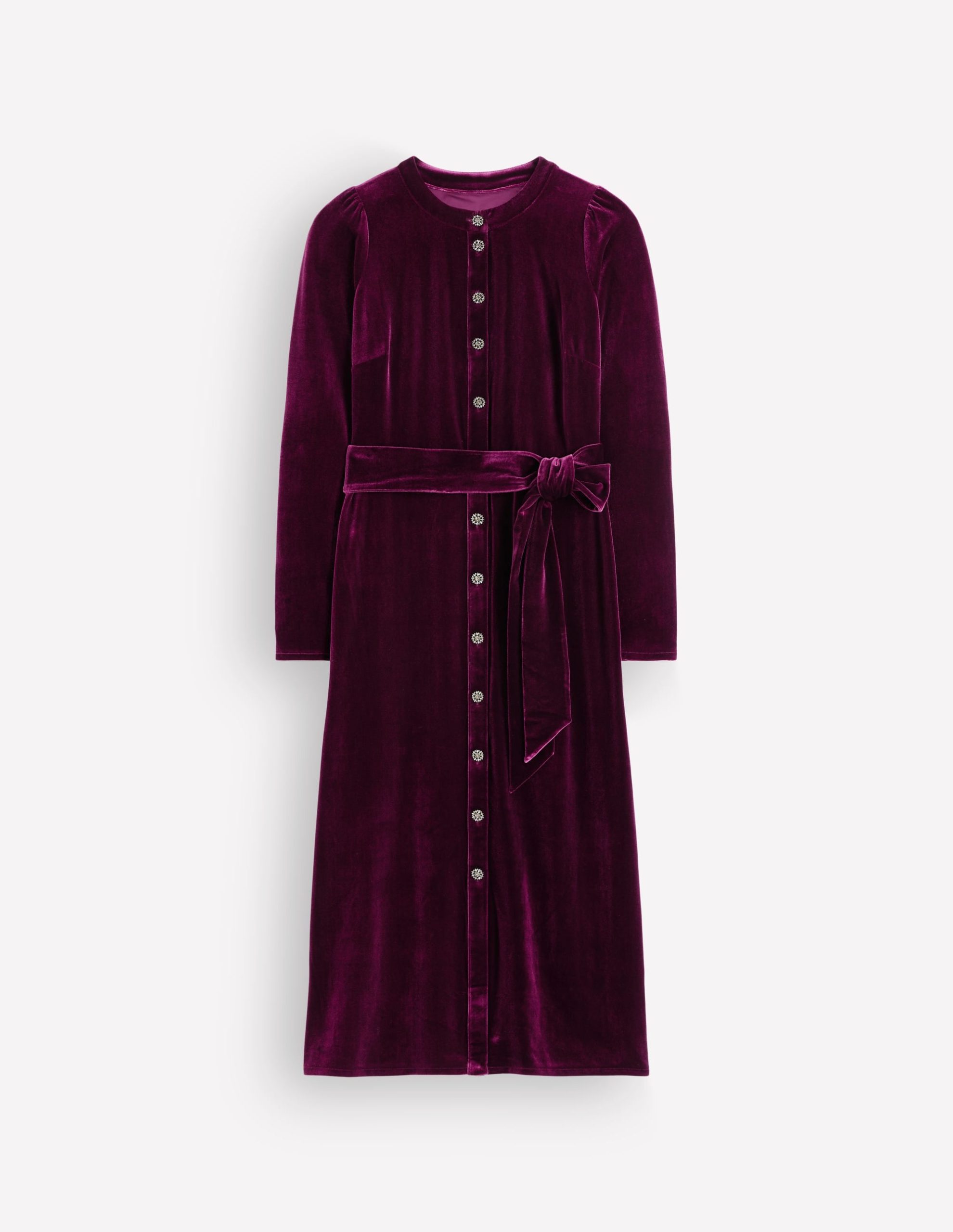 Honor Column Velvet Midi Dress-Port Royal - Image 5
