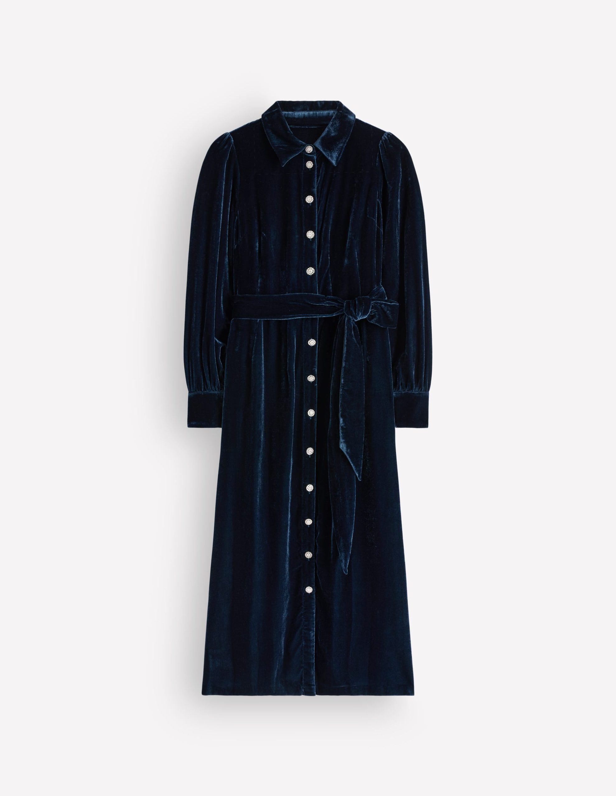 Maeve Velvet Shirt Dress-Teal Ocean - Image 5