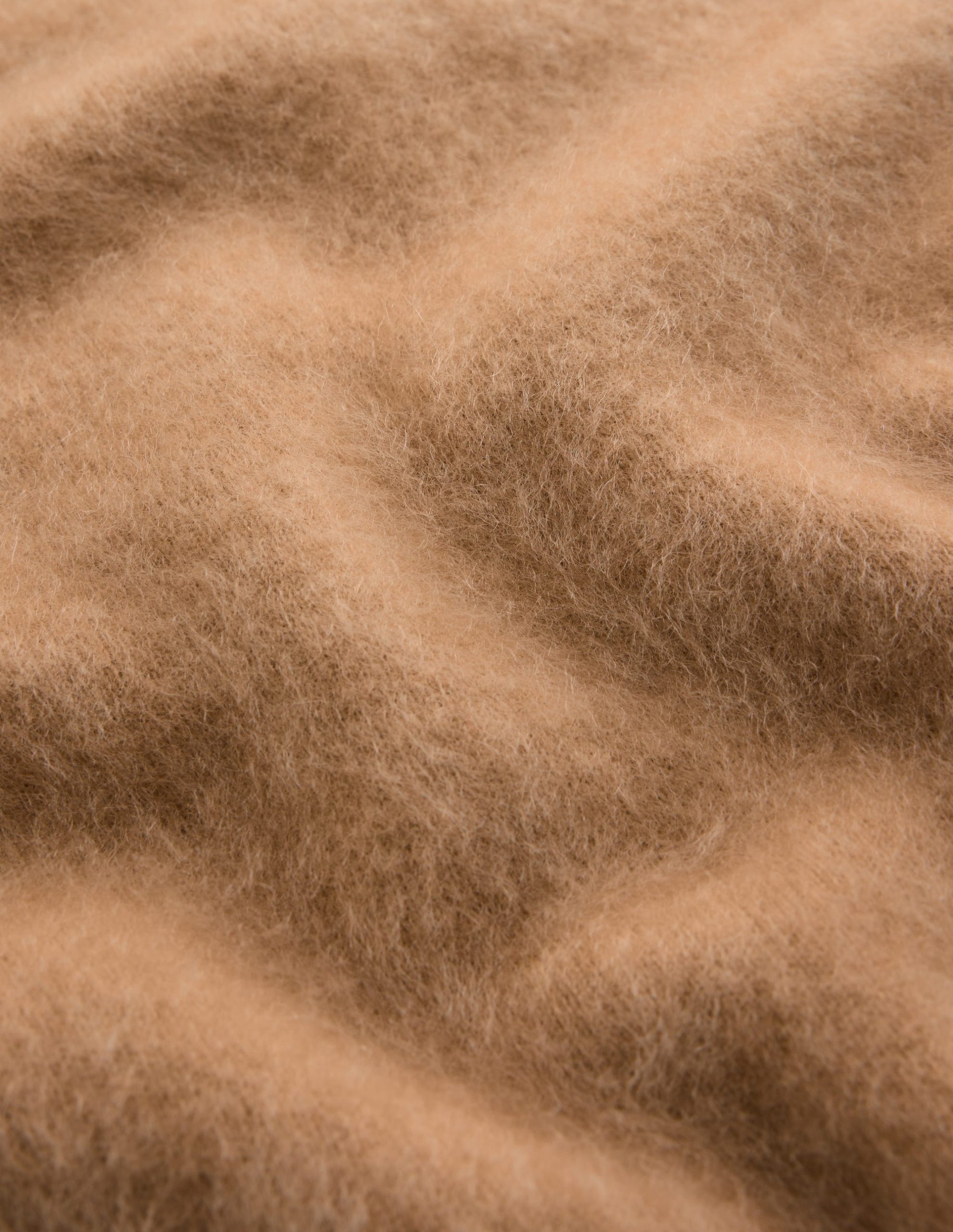 Kat Brushed Cashmere Sweater-Camel Melange - Image 6