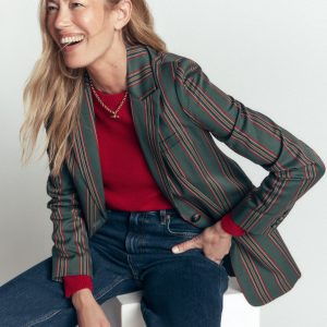Elsie Cashmere Crew Sweater-Poppy Red