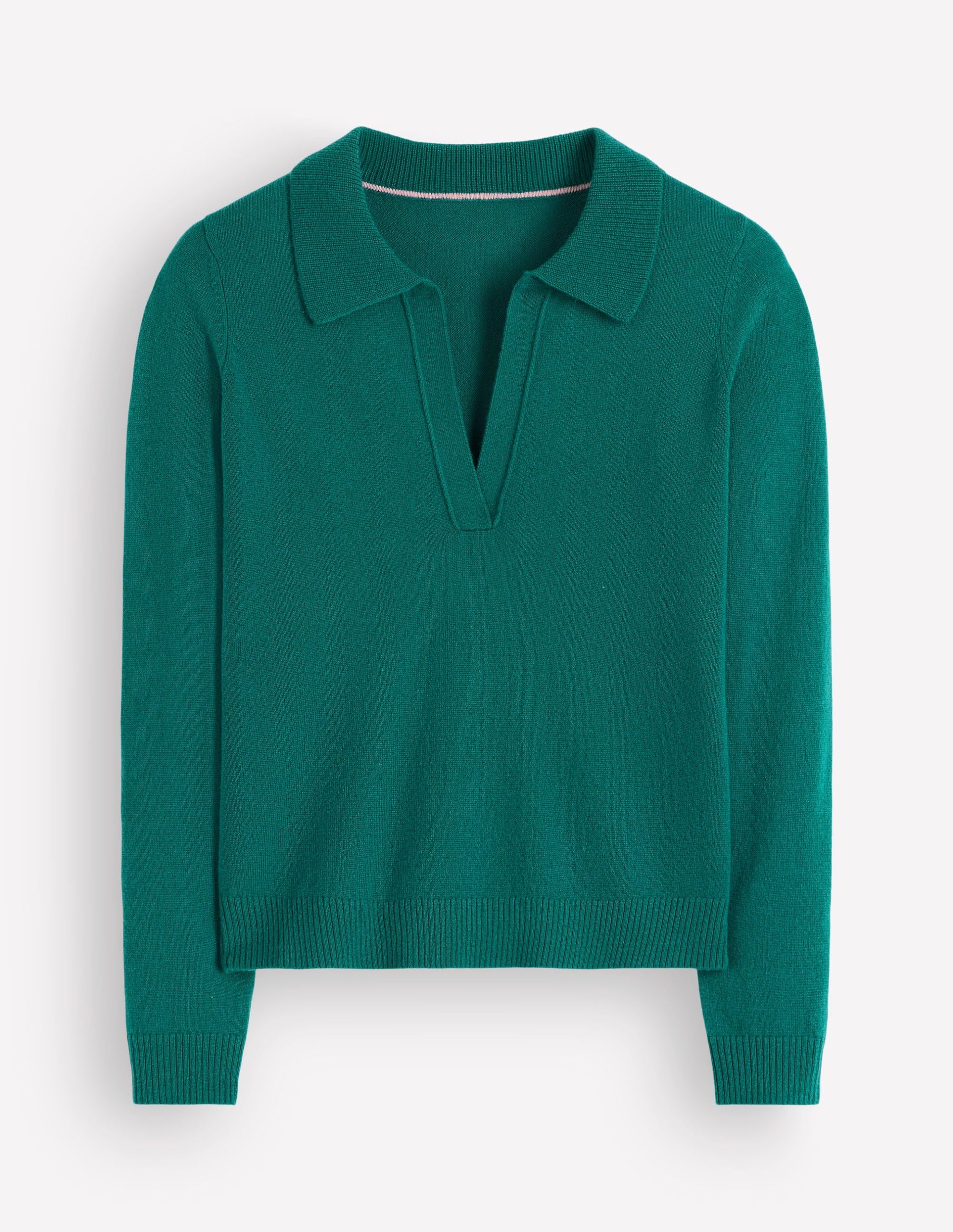 Elsie Cashmere Henley Sweater-Deep Sea Depths - Image 6
