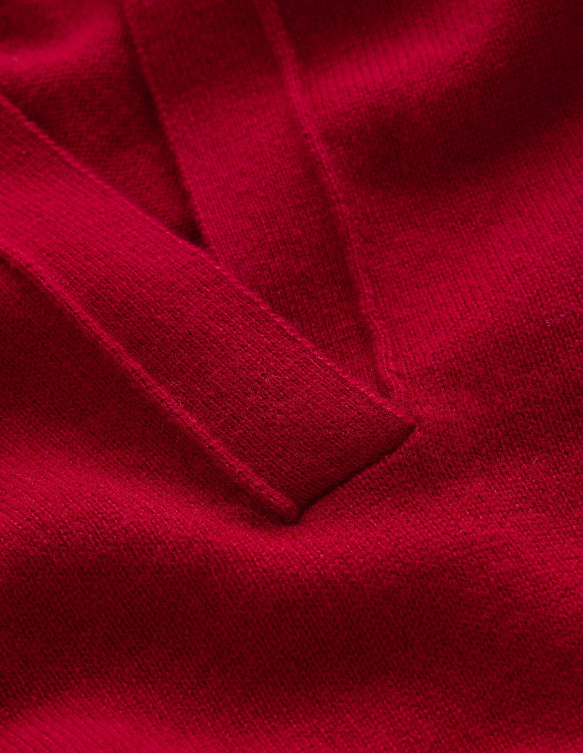 Elsie Cashmere Henley Sweater-Crimson Red - Image 7