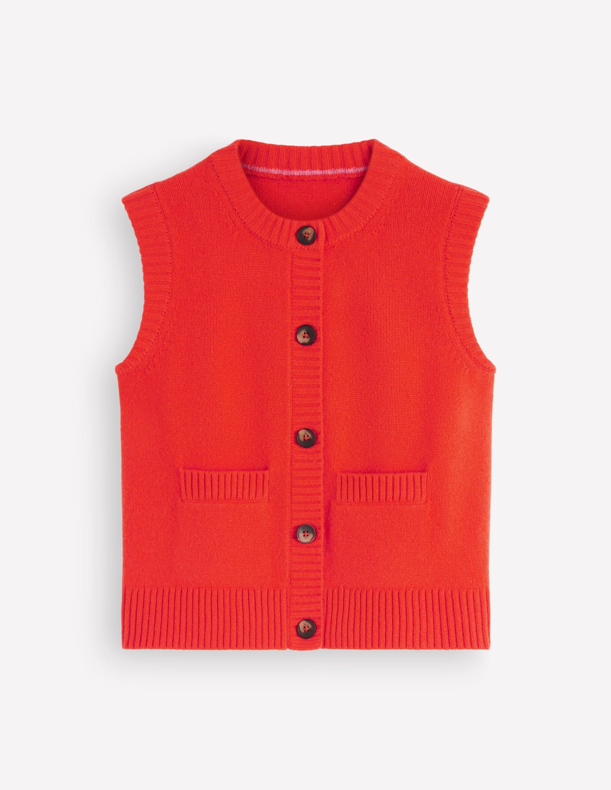 Marta Merino Wool Waistcoat-Sunset Orange - Image 5