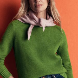 Marta Merino Wool Crew Sweater-Juicy Apple