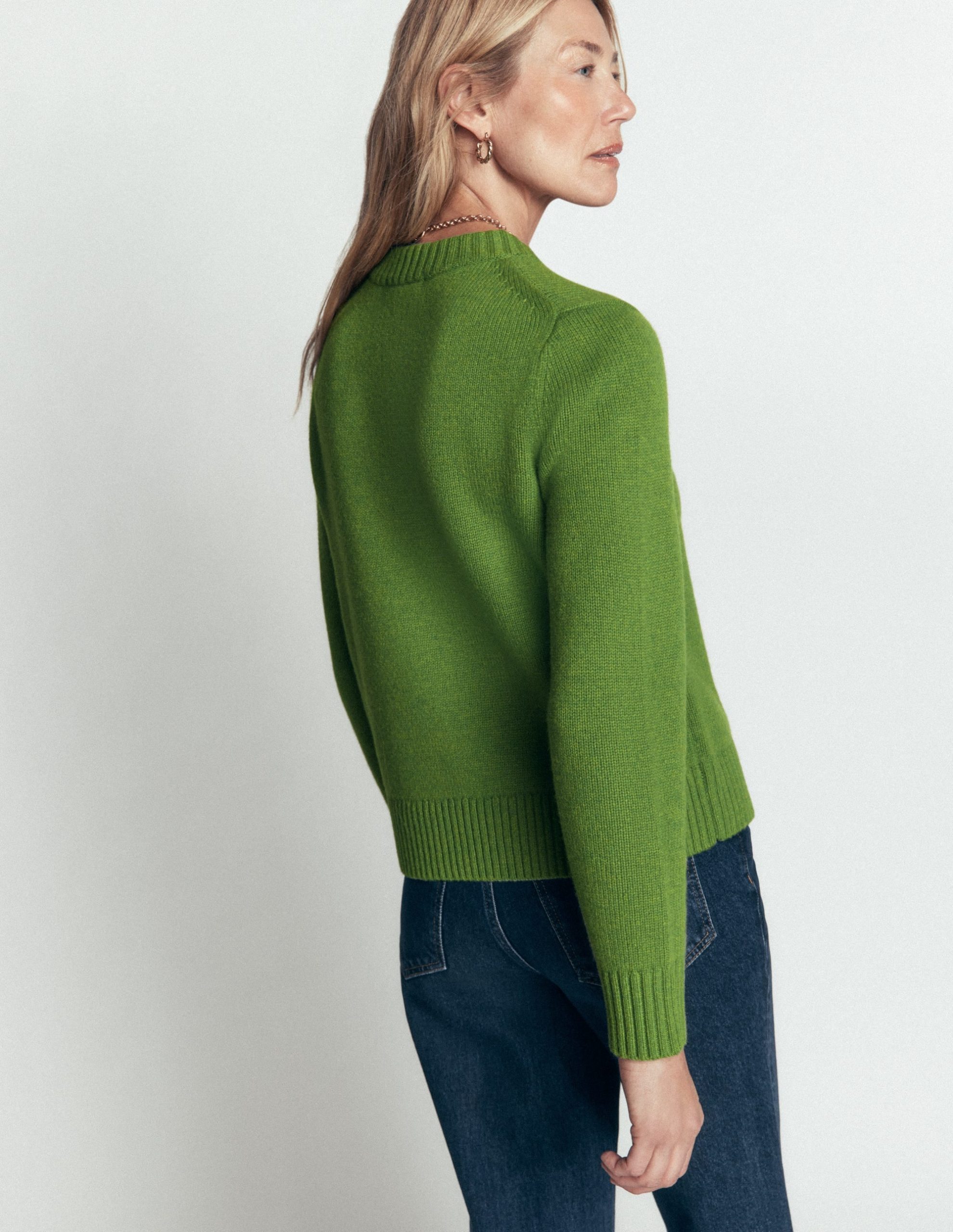 Marta Merino Wool Crew Sweater-Juicy Apple - Image 3