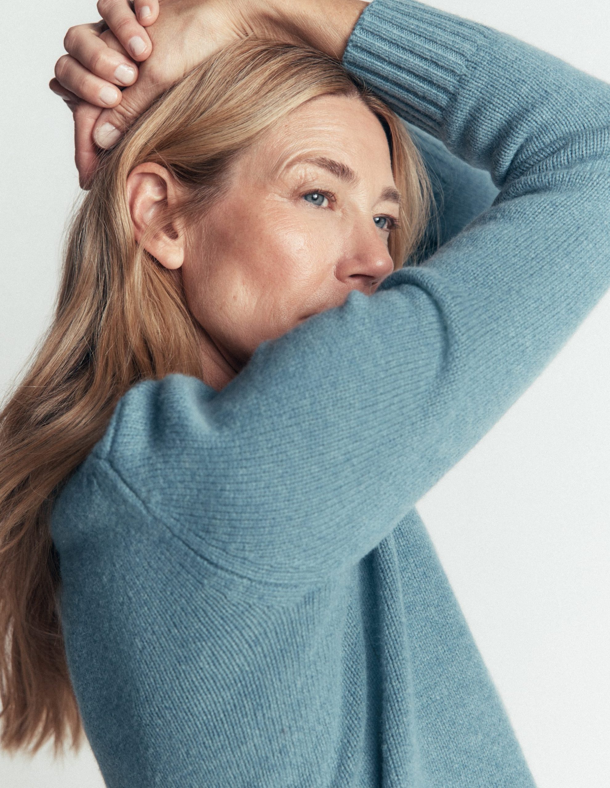 Marta Merino Wool Crew Sweater-Blue Aura - Image 5