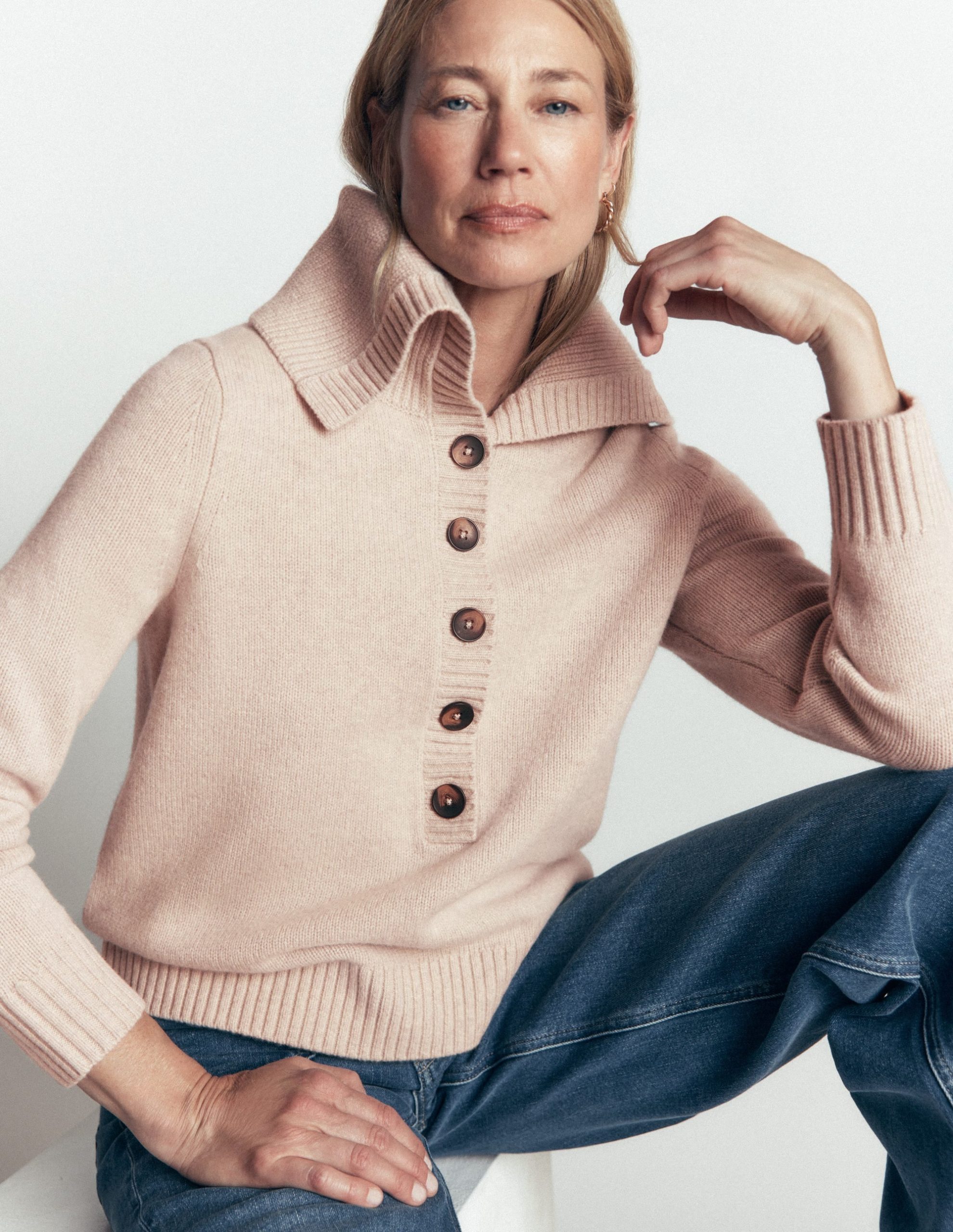 Marta Merino Wool Sailor Top-Barley - Image 4