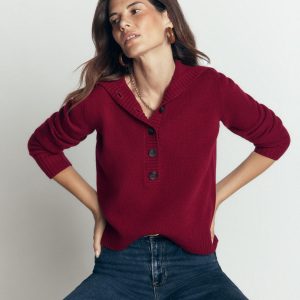 Marta Merino Wool Sailor Top-Pinotage