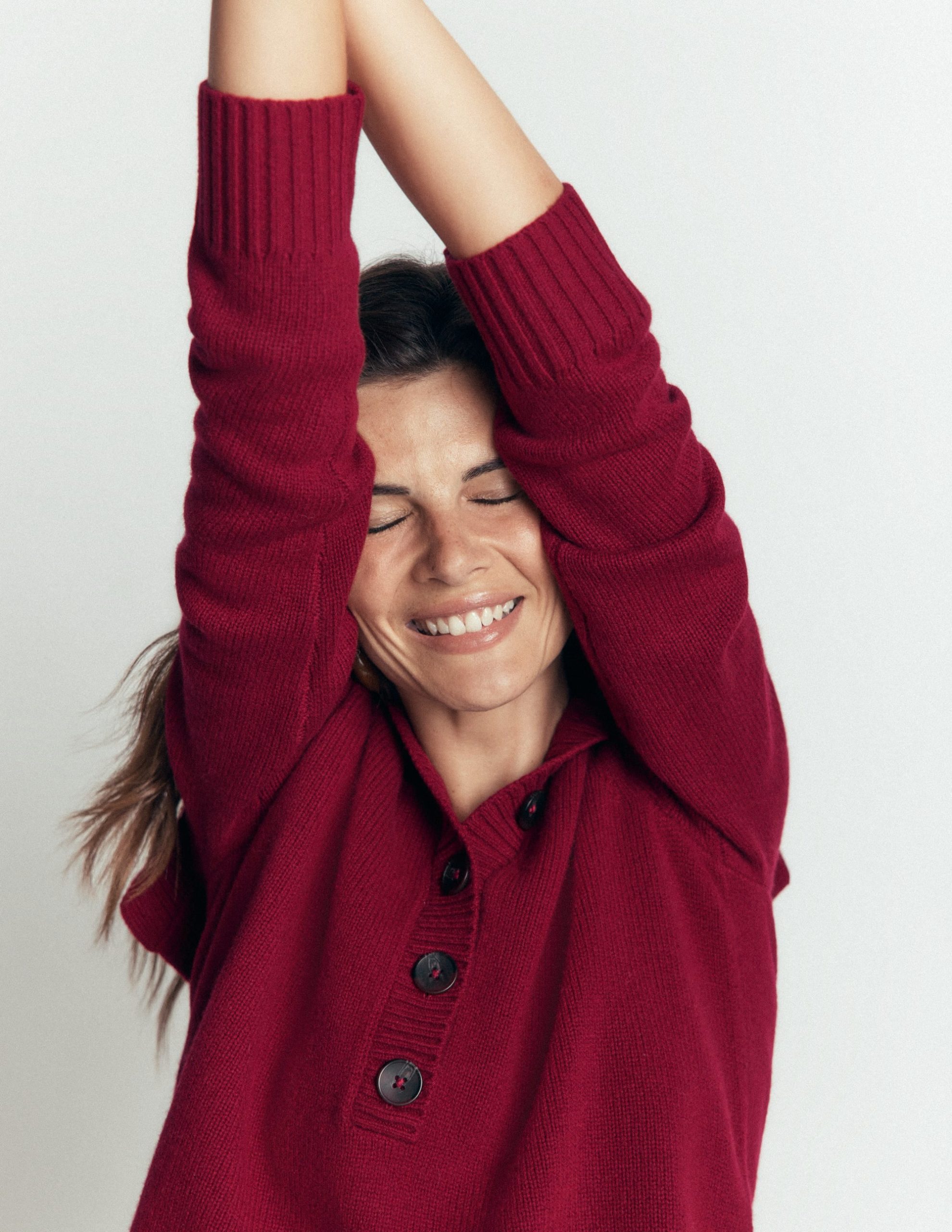 Marta Merino Wool Sailor Top-Pinotage - Image 2