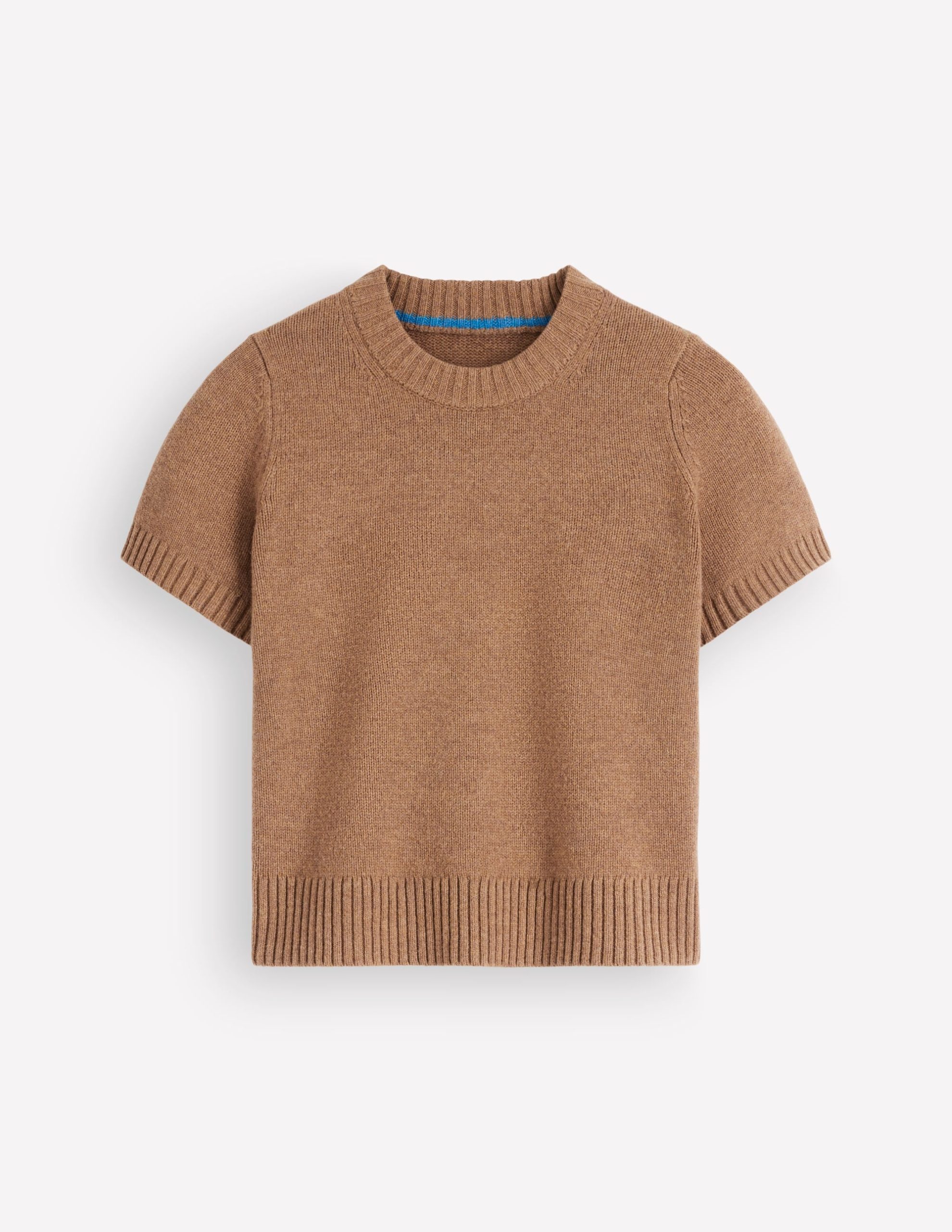 Marta Merino Wool T-shirt-Cappuccino - Image 6
