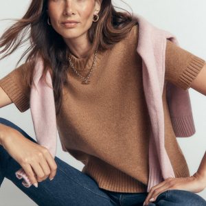Marta Merino Wool T-shirt-Cappuccino