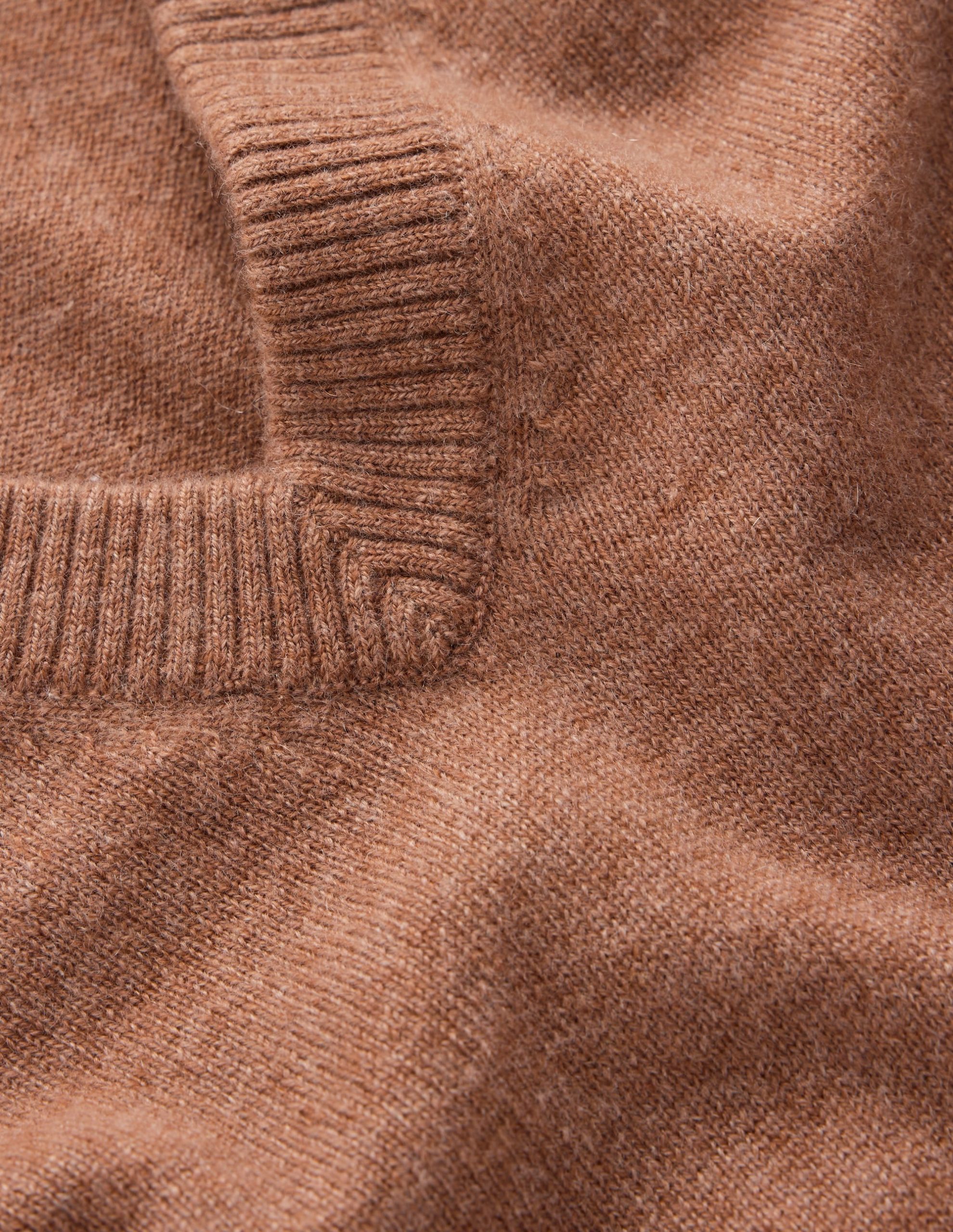 Elsie Cashmere V Neck Sweater-Warm Ginger - Image 7