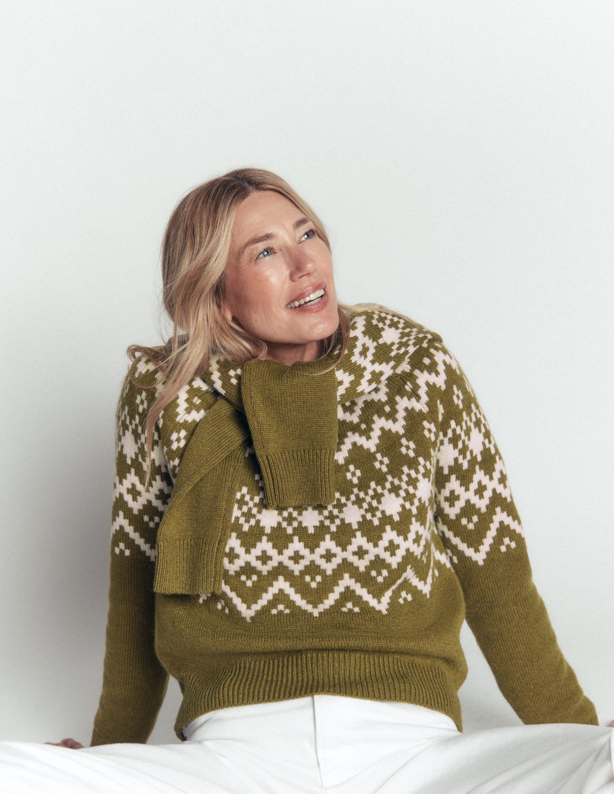 Mae Fair Isle Knitted Sweater-Cross Country - Image 2